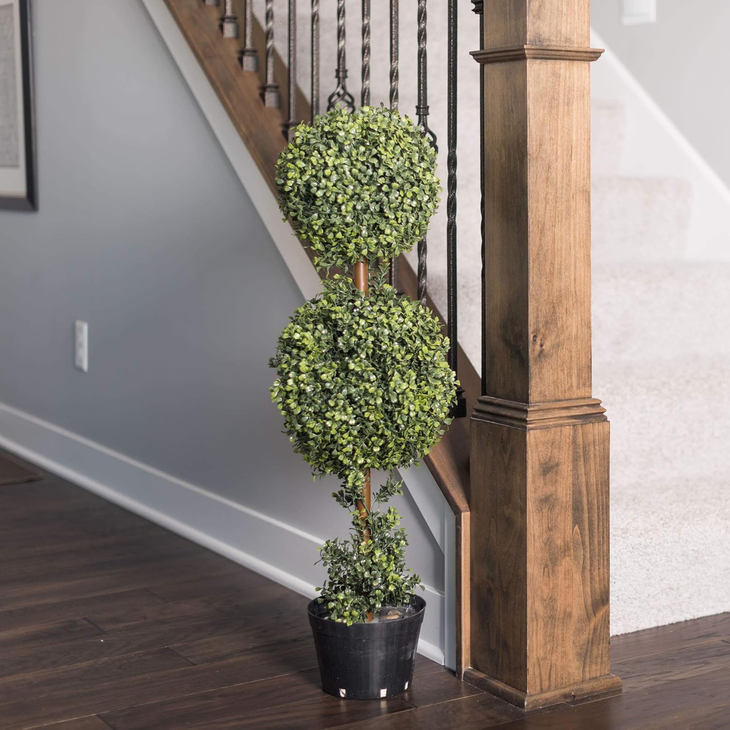 Vickerman 3 Foot Artificial Boxwood Topiary Double Ball Tree