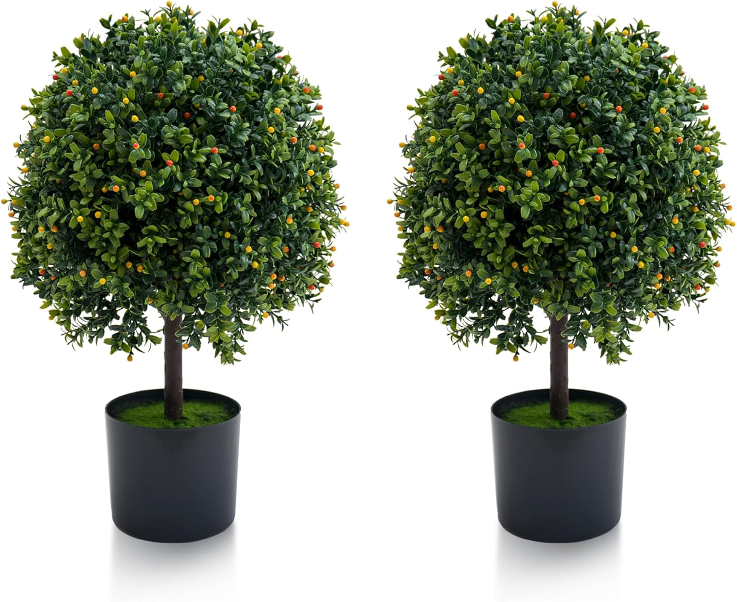 GarveeHome Artificial Topiary Trees Set of 2