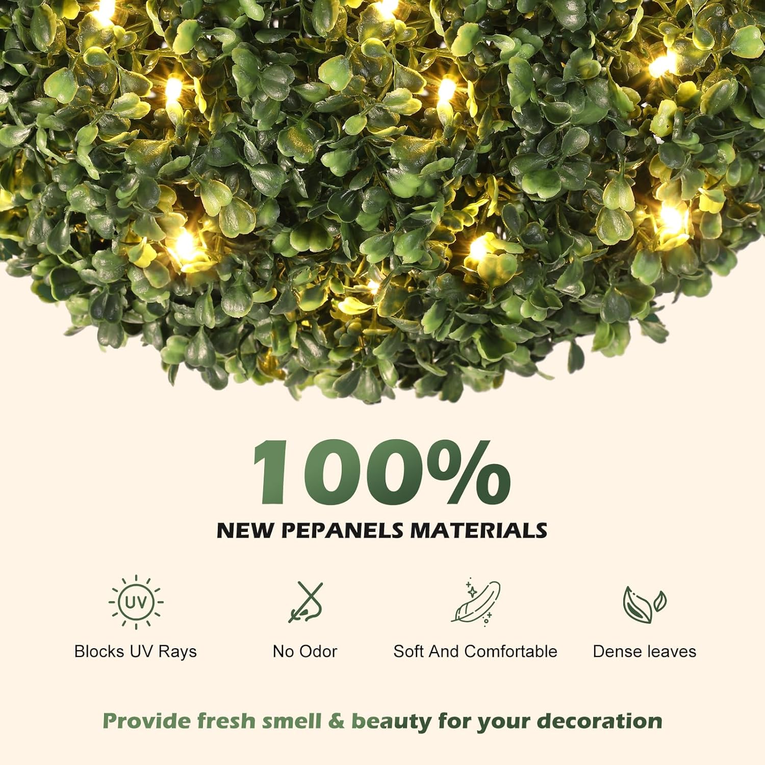 GarveeHome 16 Artificial Topiary Ball with Lights
