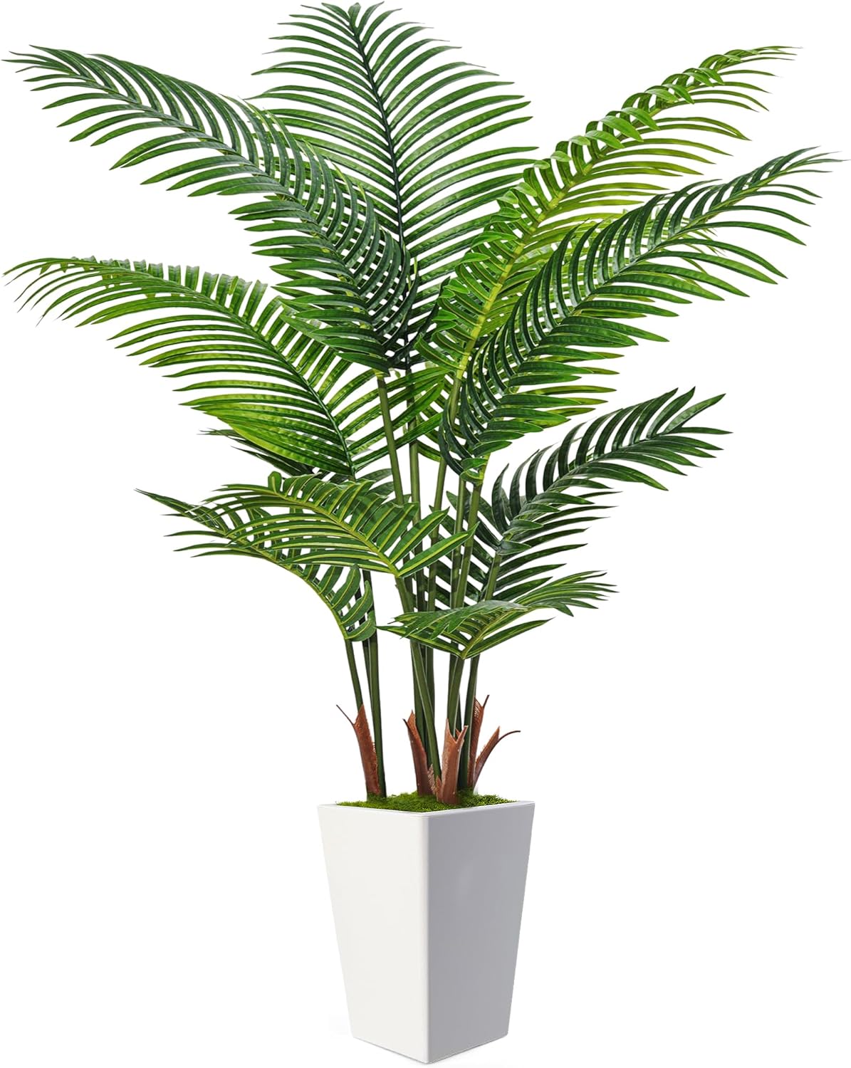 6FT Artificial Palm Tree White for Home Office Decor