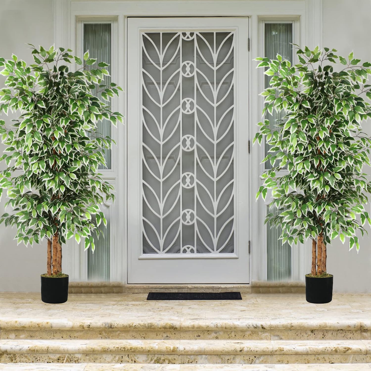 GTIDEA 6ft Artificial Ficus Tree with Natural Trunk