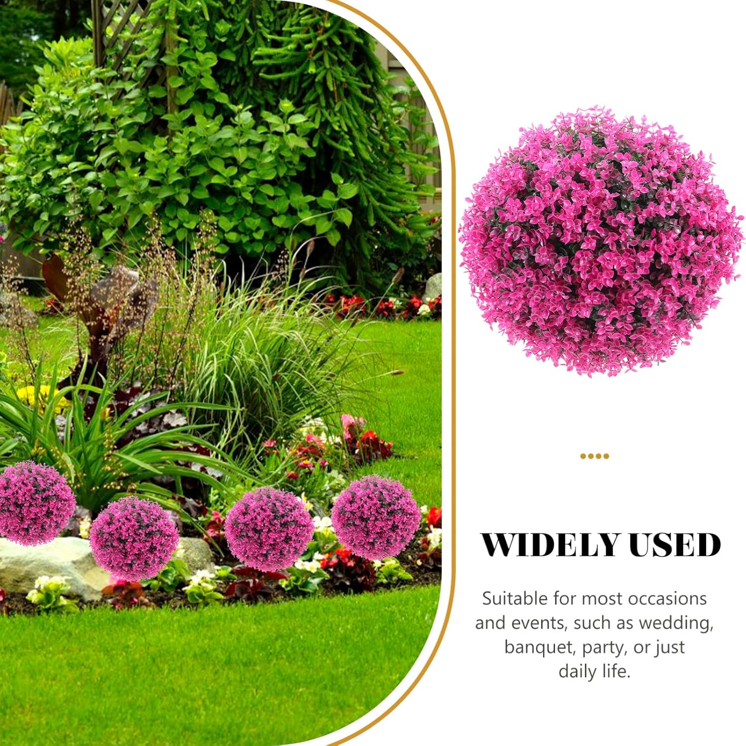 MAGICLULU 1Pcs Artificial Topiary Ball 35CM Faux Boxwood Decor