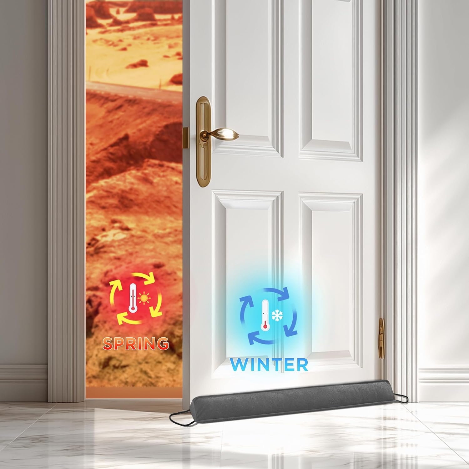Sunolga 38 Inch Door Draft Stopper with Removable Cover