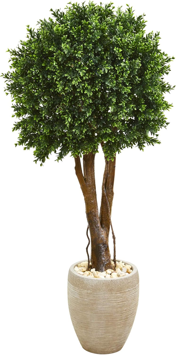 Nearly Natural 52 Inch Artificial Topiary Planter UV Resistant