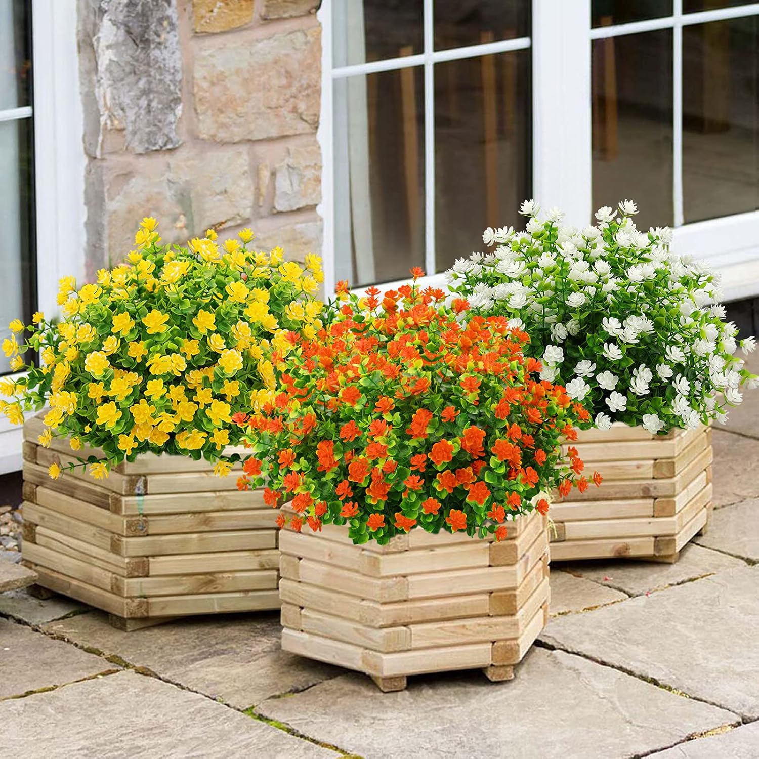 GREENRAIN Artificial Flowers for Outdoor Decoration