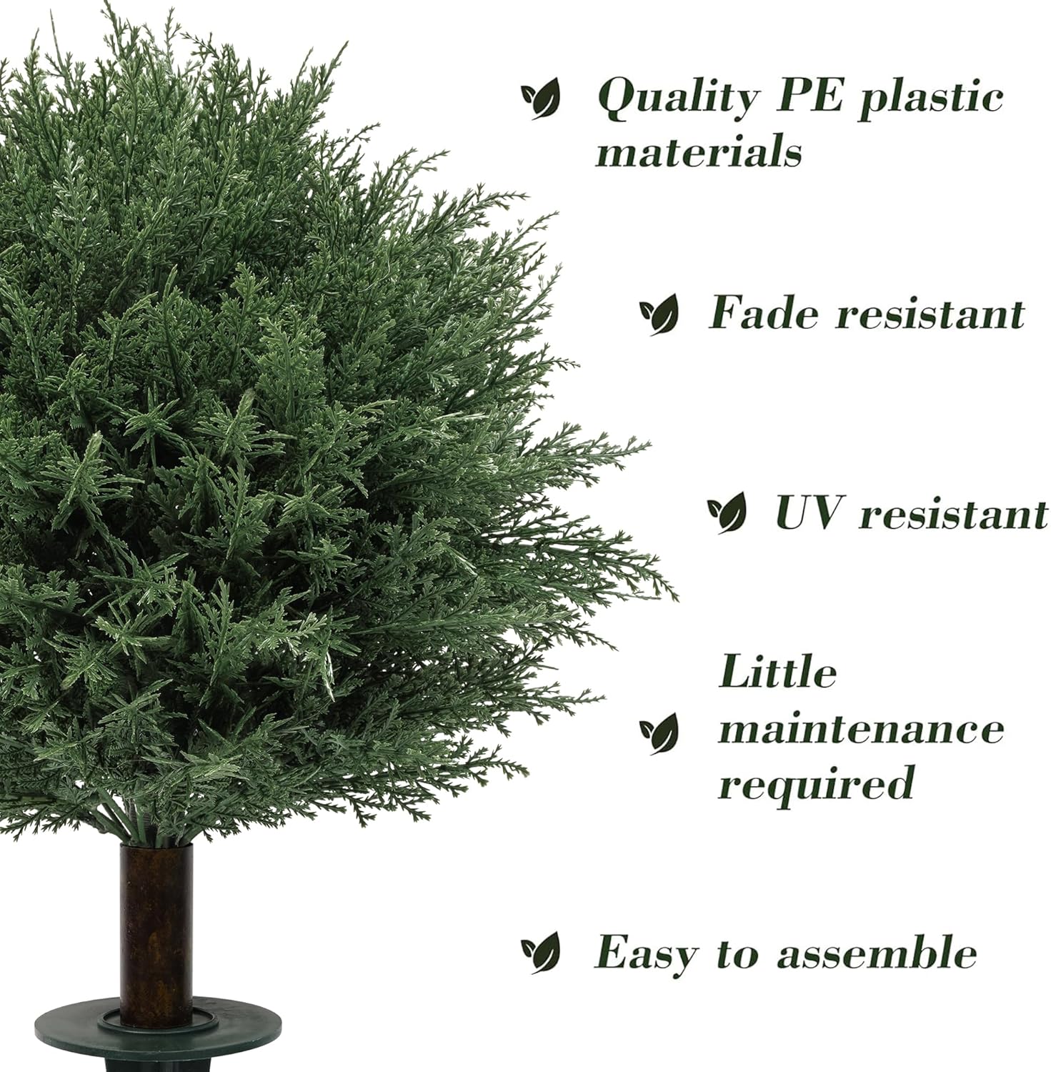Artificial Cedar Topiary Ball Trees Set of 2