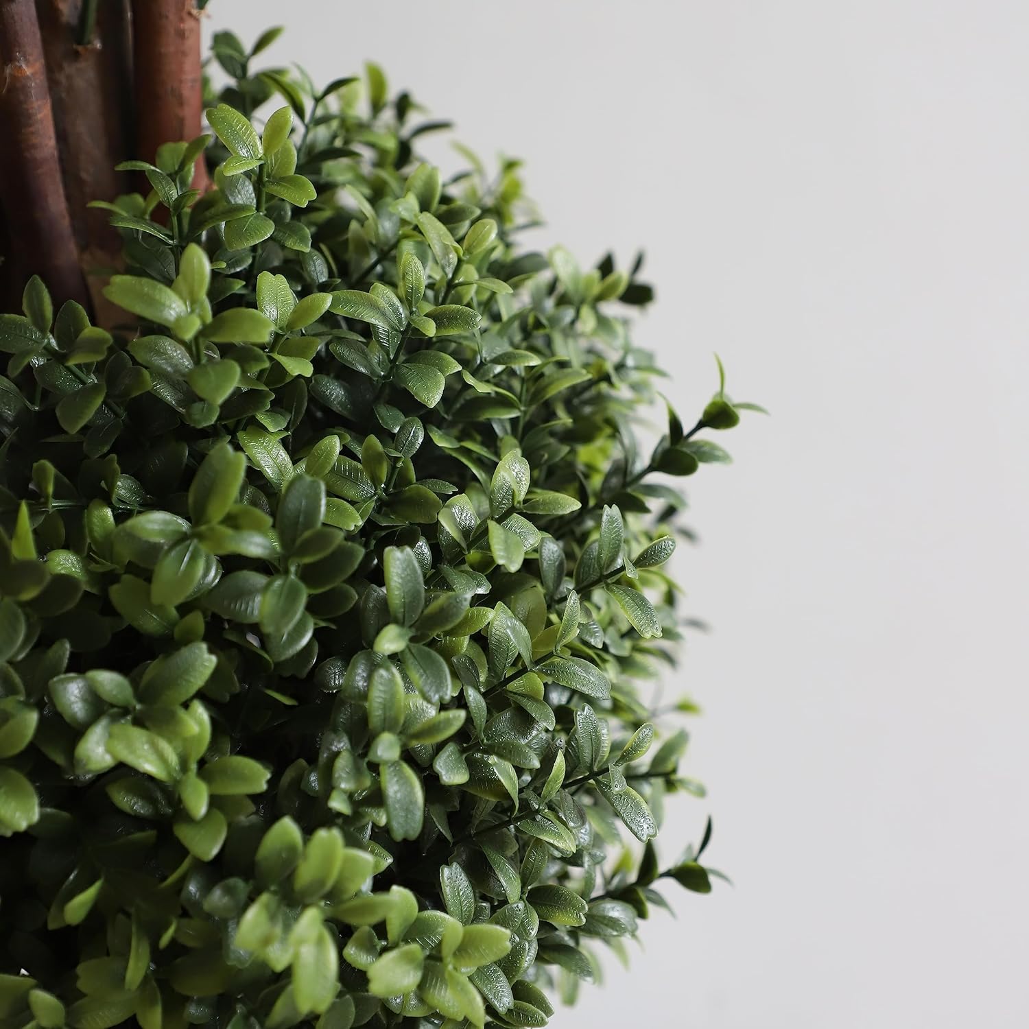 Momoplant Artificial Topiary Triple Ball Boxwood Tree Set of 2