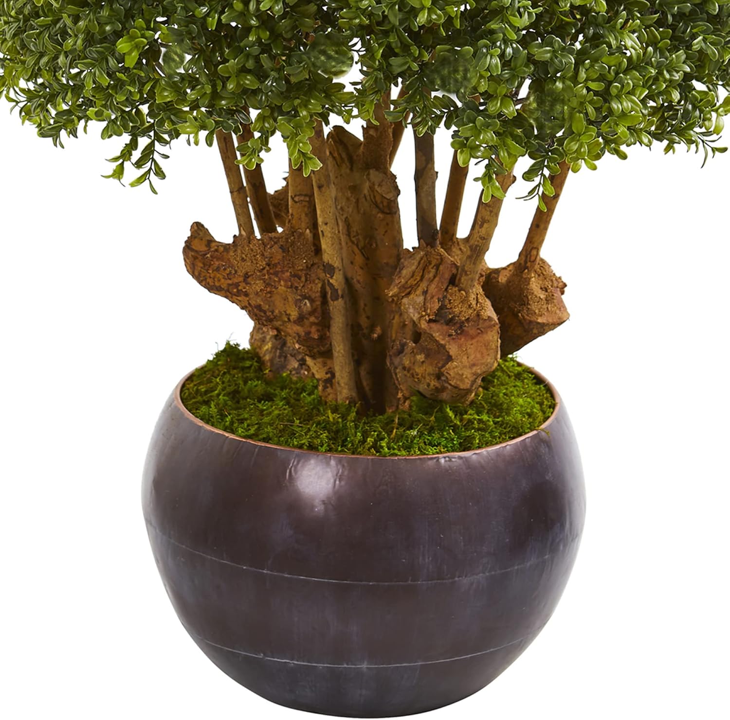 Nearly Natural 38in Boxwood Artificial Topiary Tree in Decorative Bowl