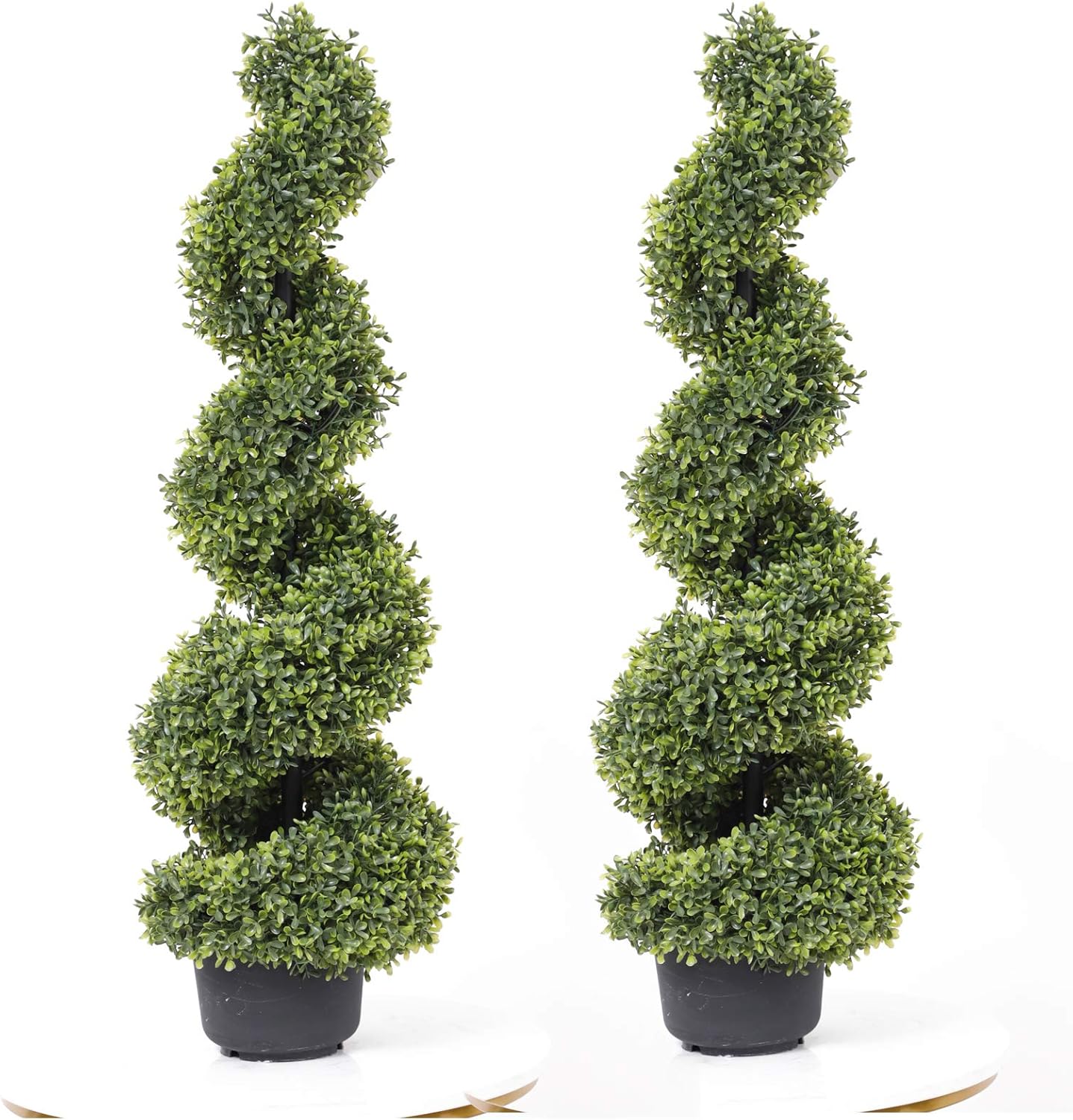 35 Inch Artificial Boxwood Topiary Tree Set of 2