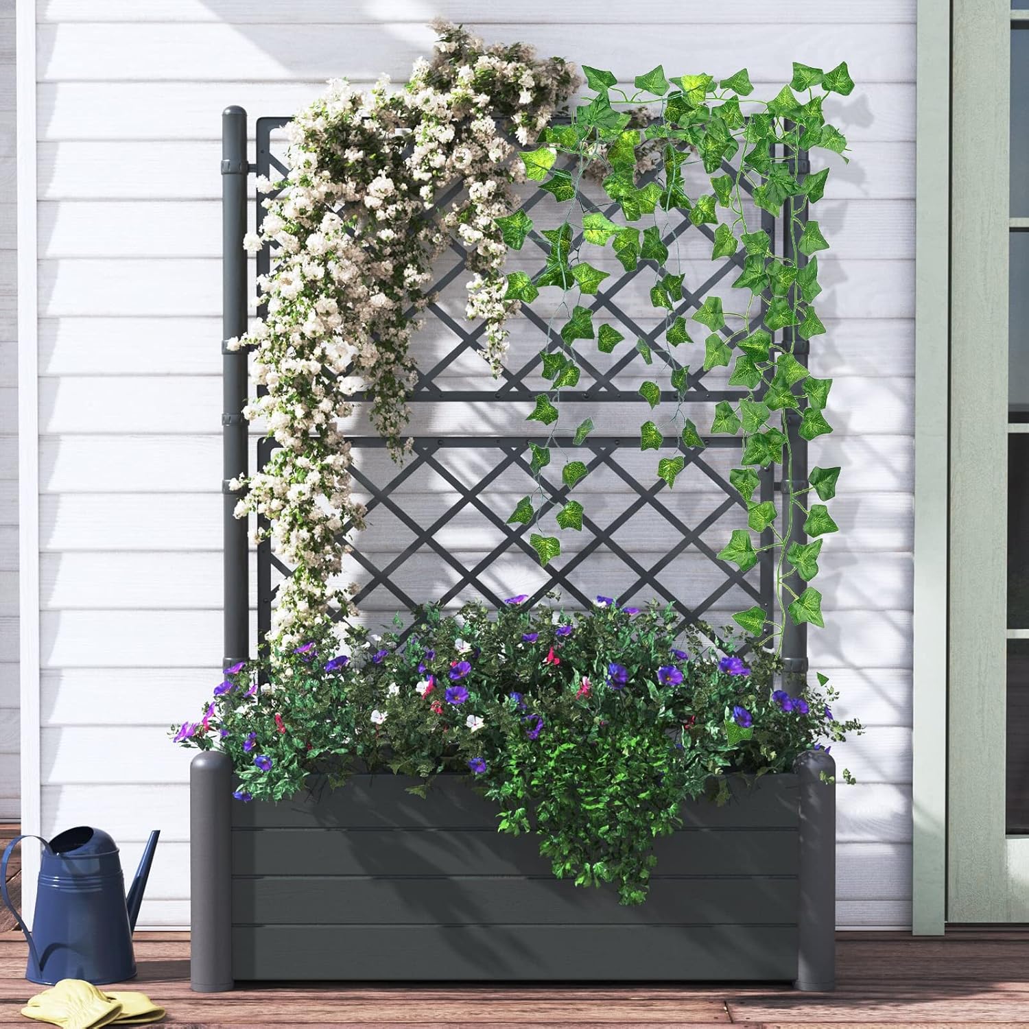 CQURE 14 Pack Artificial Ivy Garland 98 Ft UV Resistant Leaves
