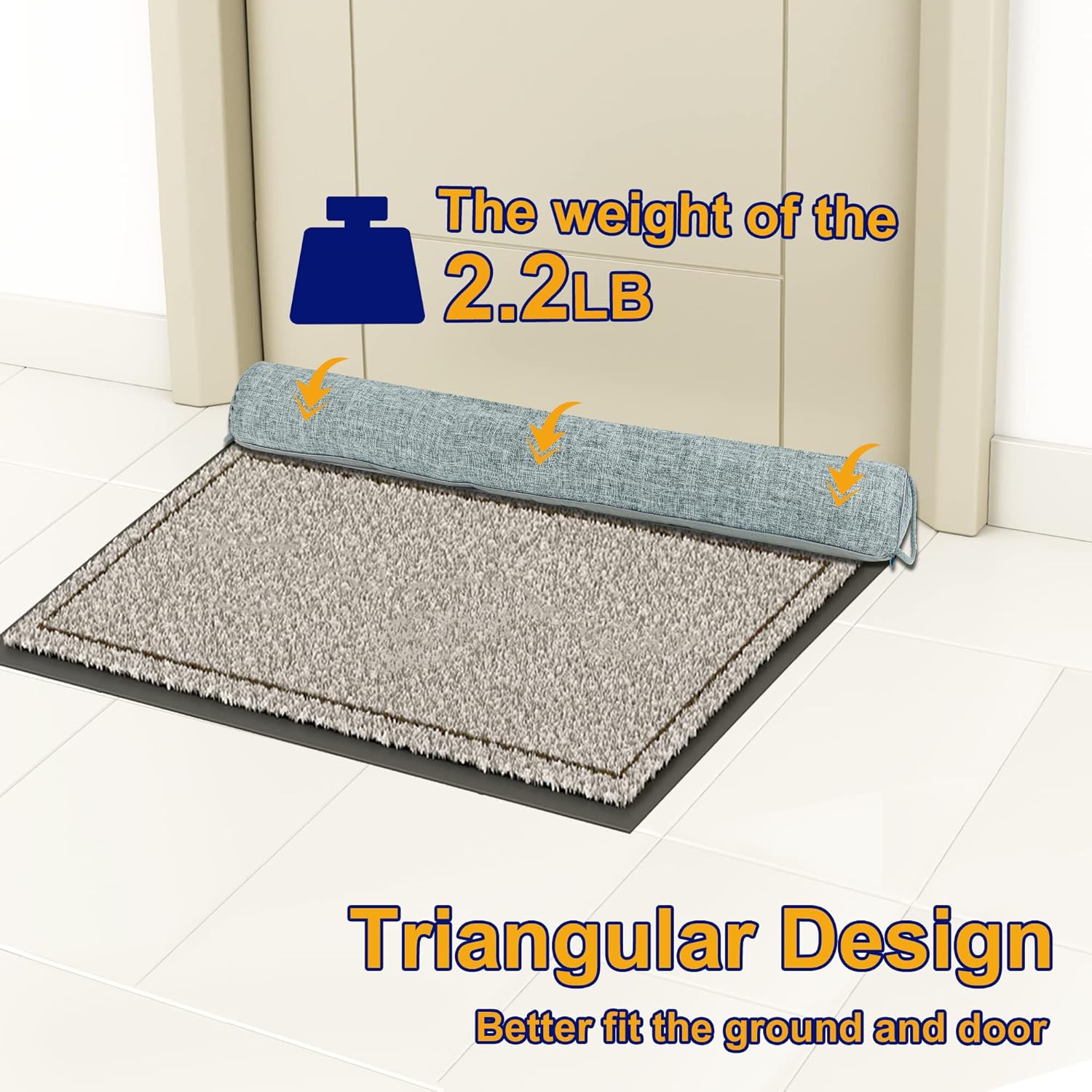 Nabowan Weighted Door Draft Stopper 30 Gray