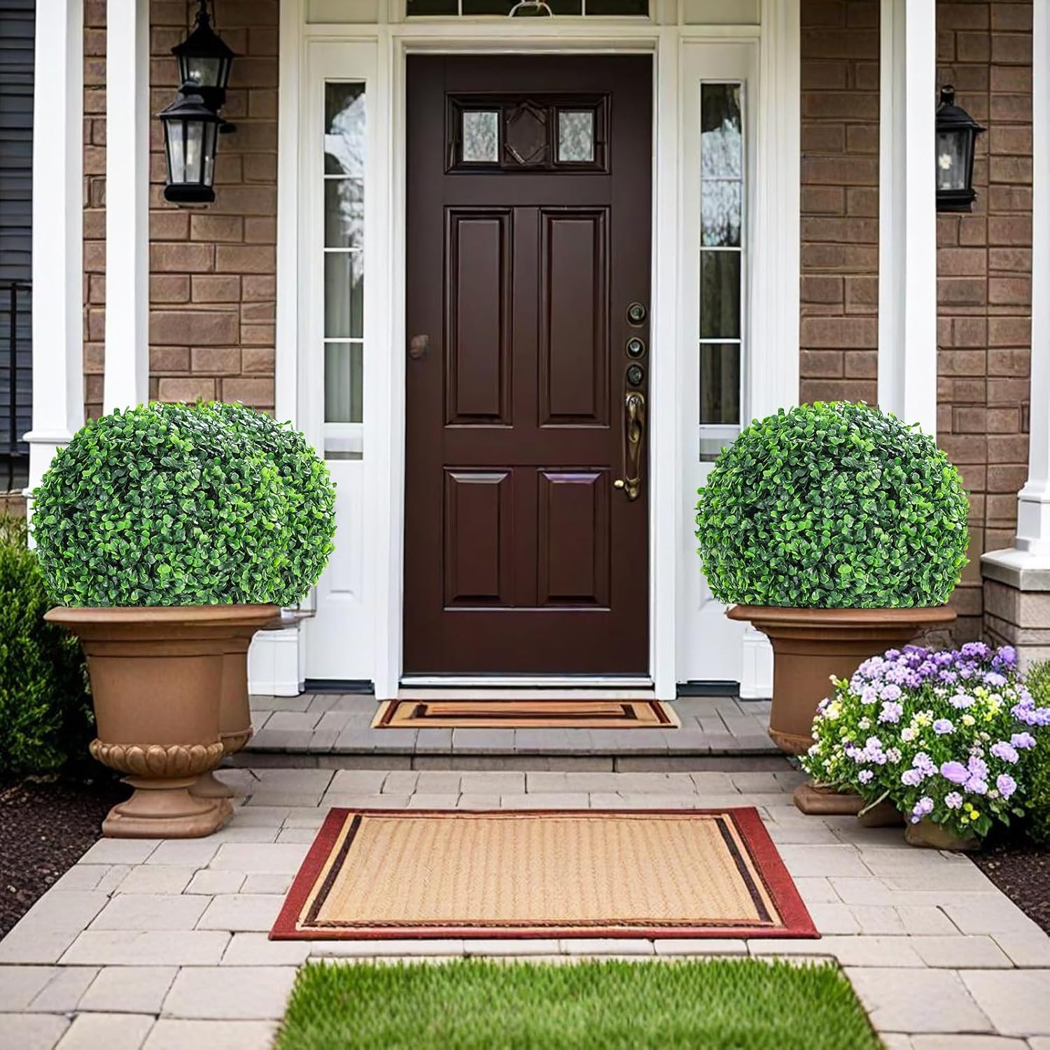 GarveeHome 2 Pcs Artificial Topiary Balls Outdoor Decor