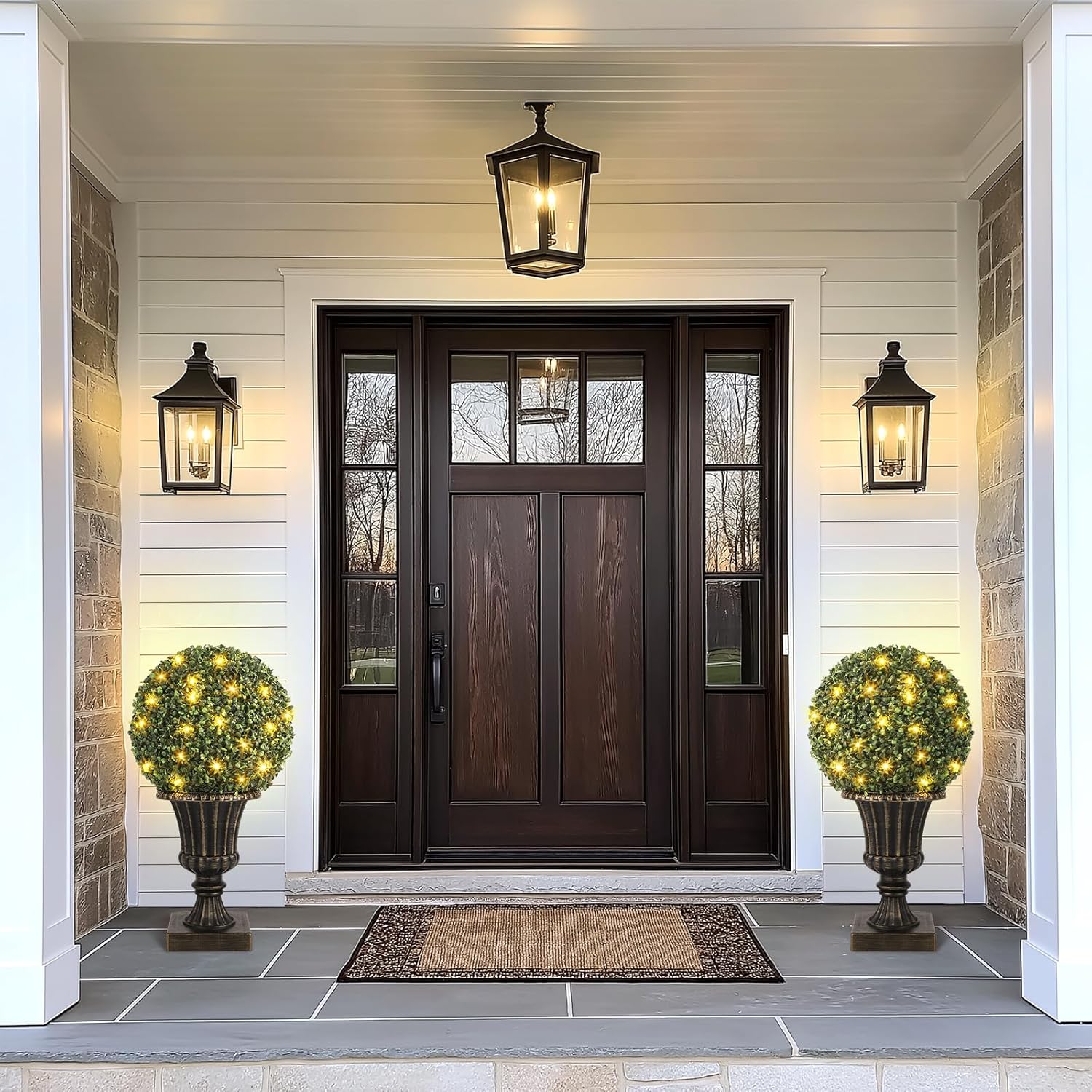 GarveeHome 16 Artificial Topiary Ball with Lights