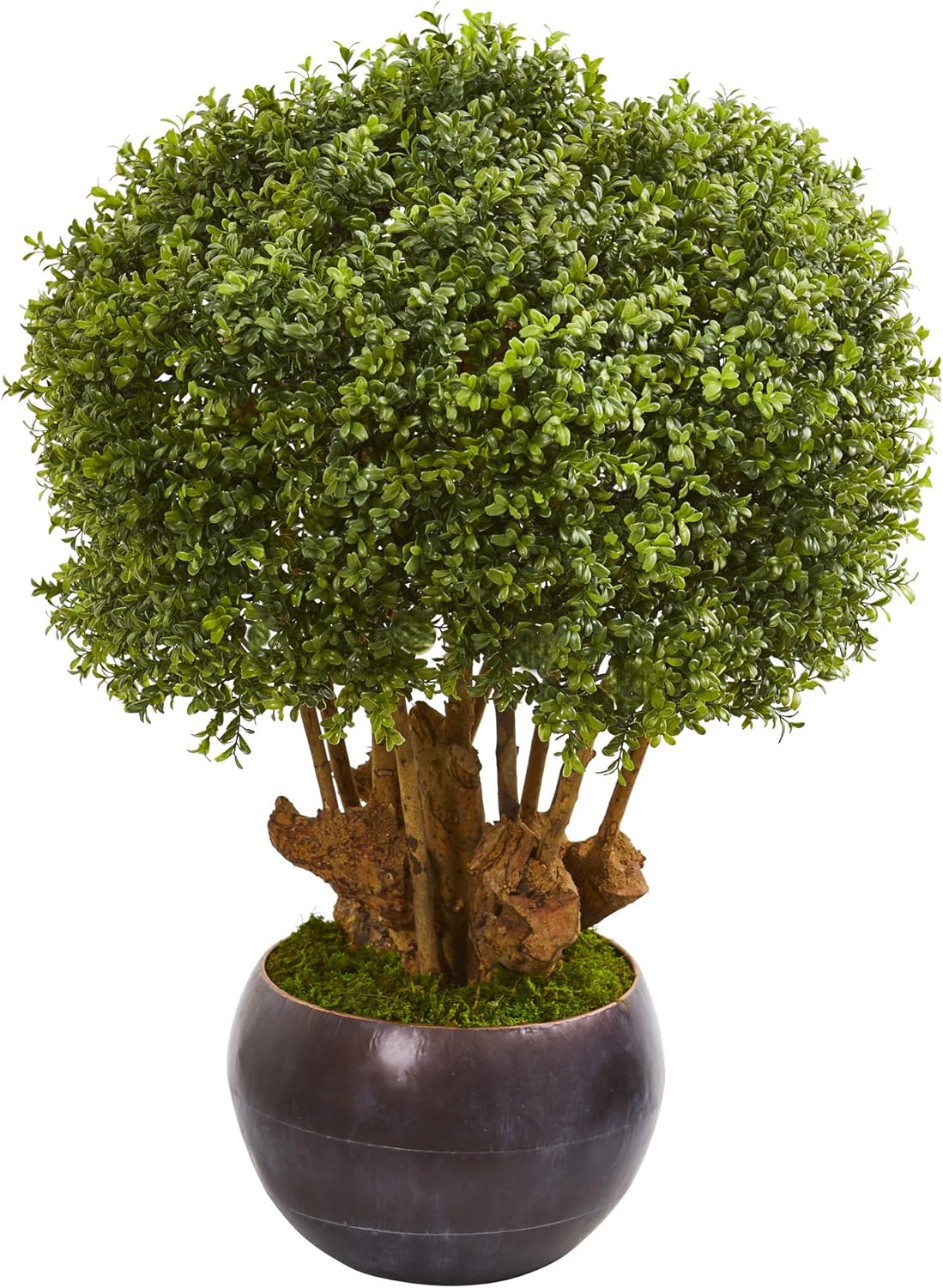 Nearly Natural 38in Boxwood Artificial Topiary Tree in Decorative Bowl