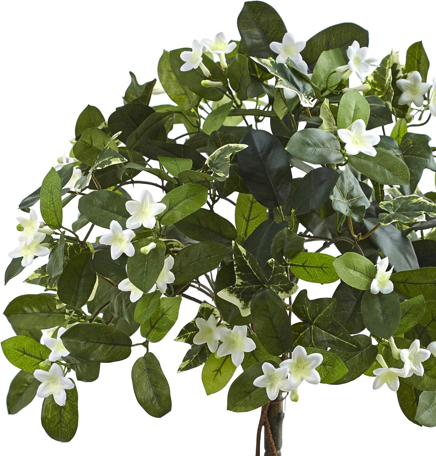 Nearly Natural 3ft Stephanotis Topiary with Planter