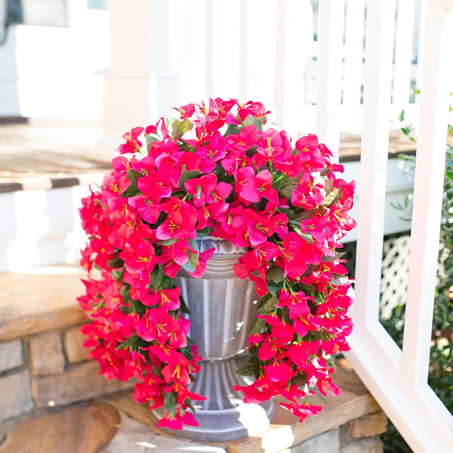 INSPRING Artificial Bougainvillea Flowers 2PCS UV Resistant Decor
