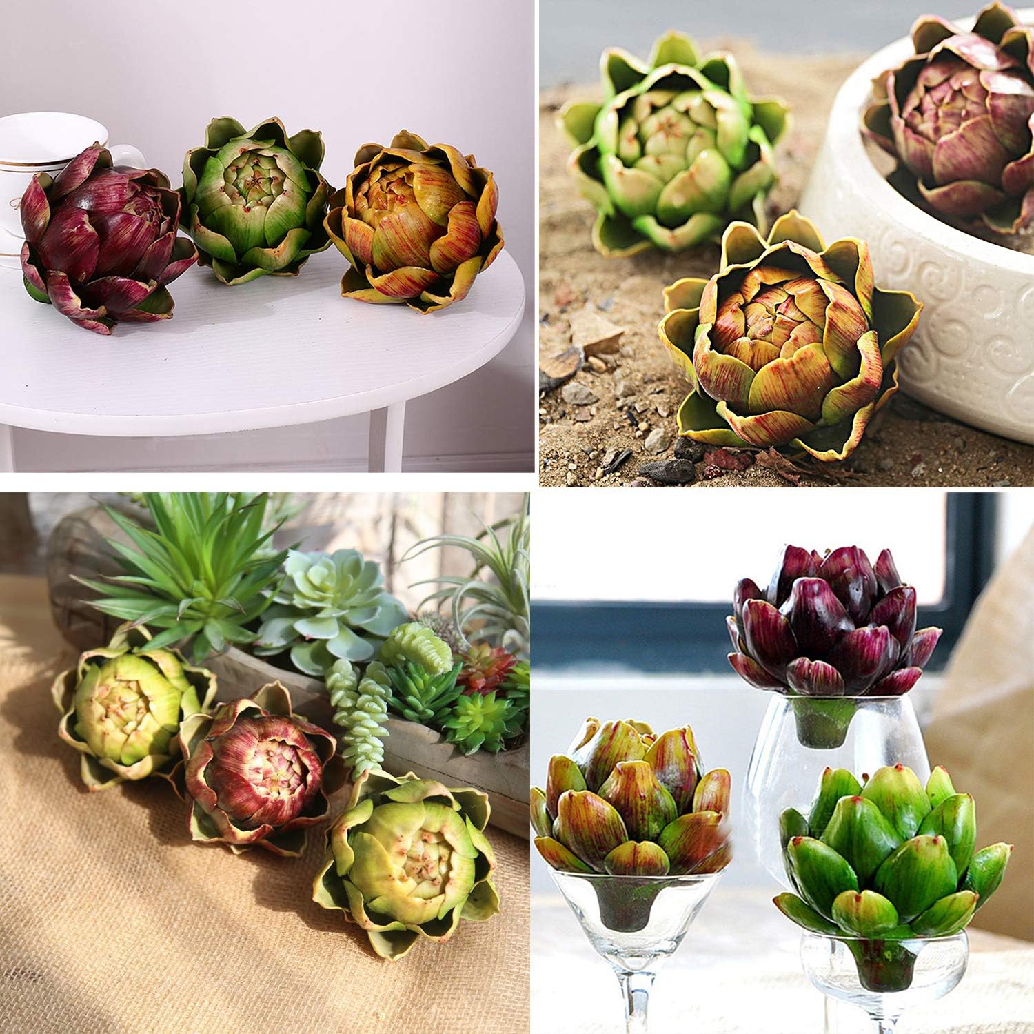 Premium Artificial Artichoke for Home Decor Green Small 3