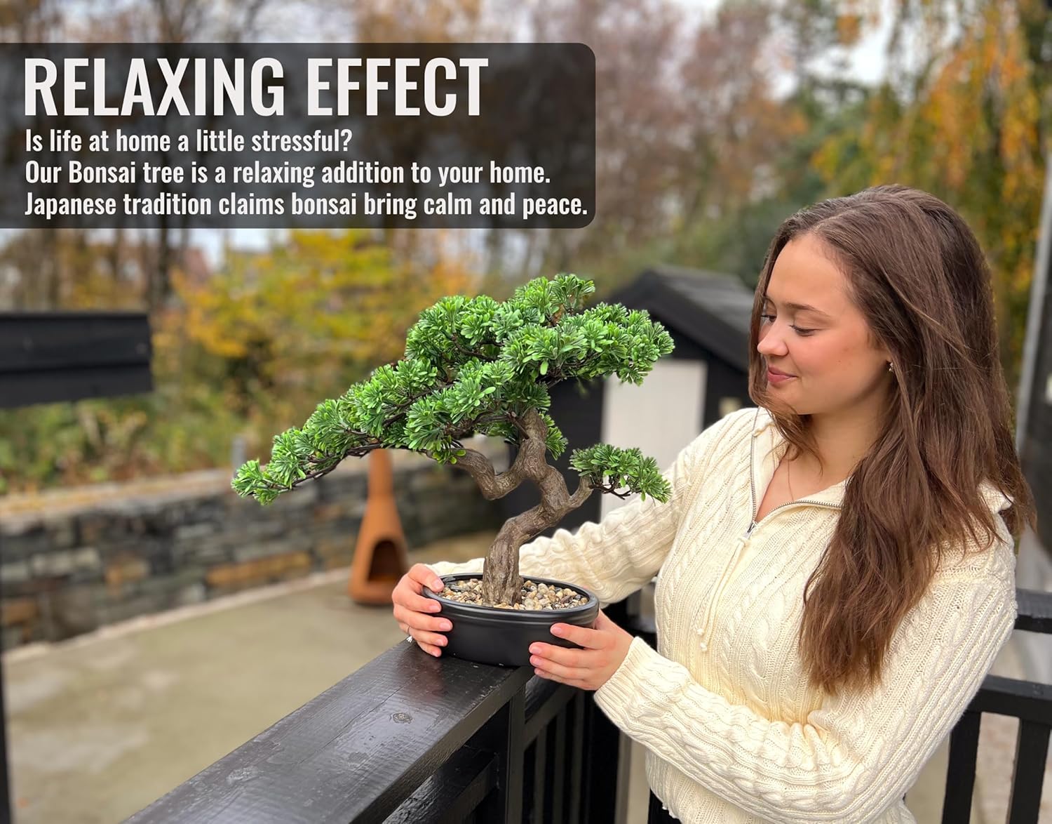 Premium Artificial Bonsai Tree 16 Inch Zen Decor