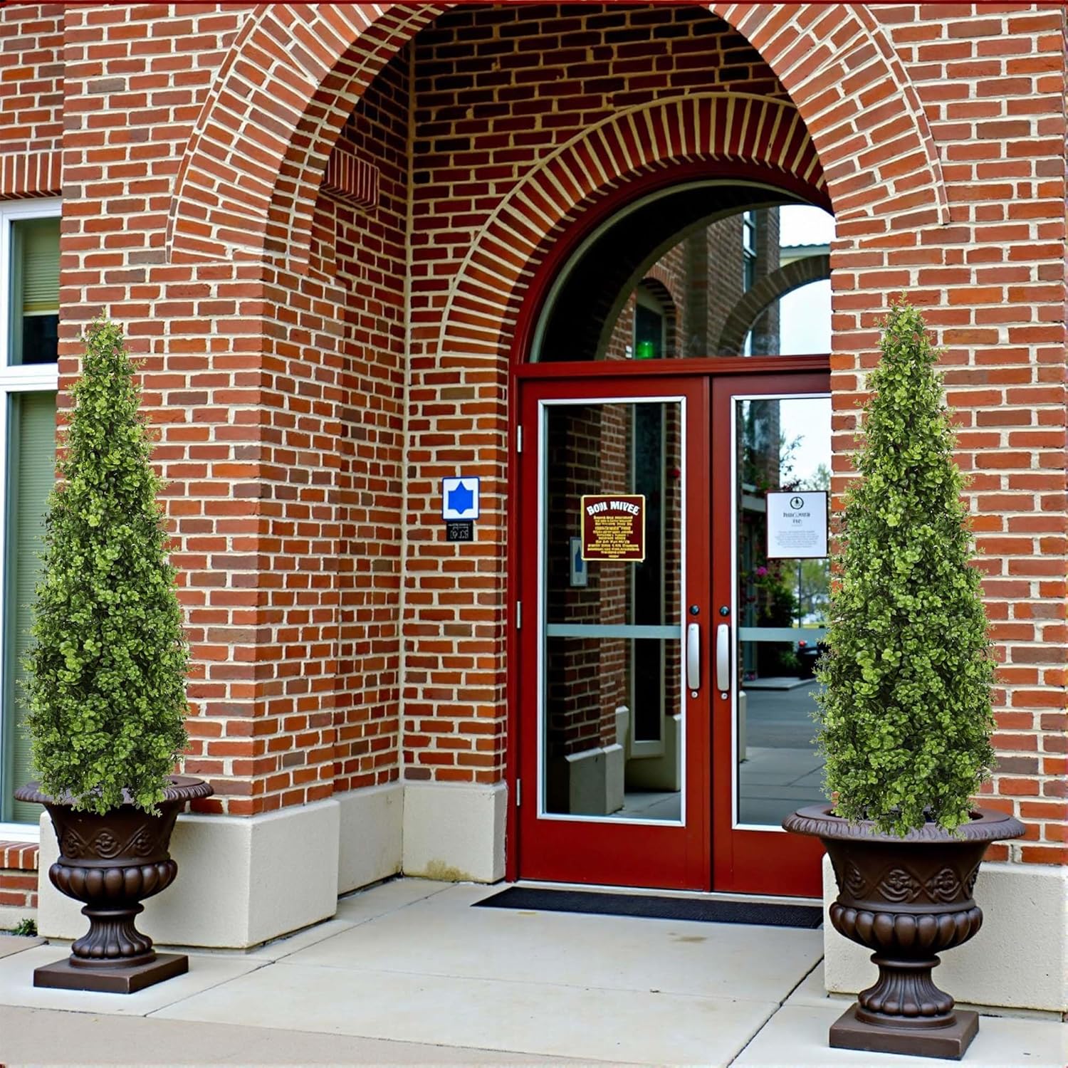 48 Inch Artificial Boxwood Topiary Tree 2 Pack