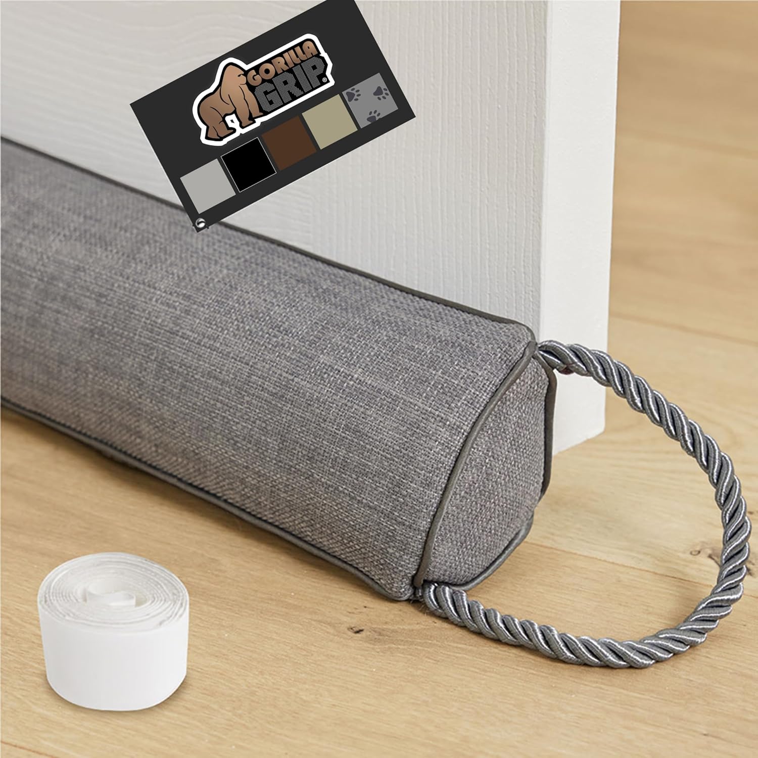GORILLA GRIP Draft Stopper 32 Inches Slate Gray