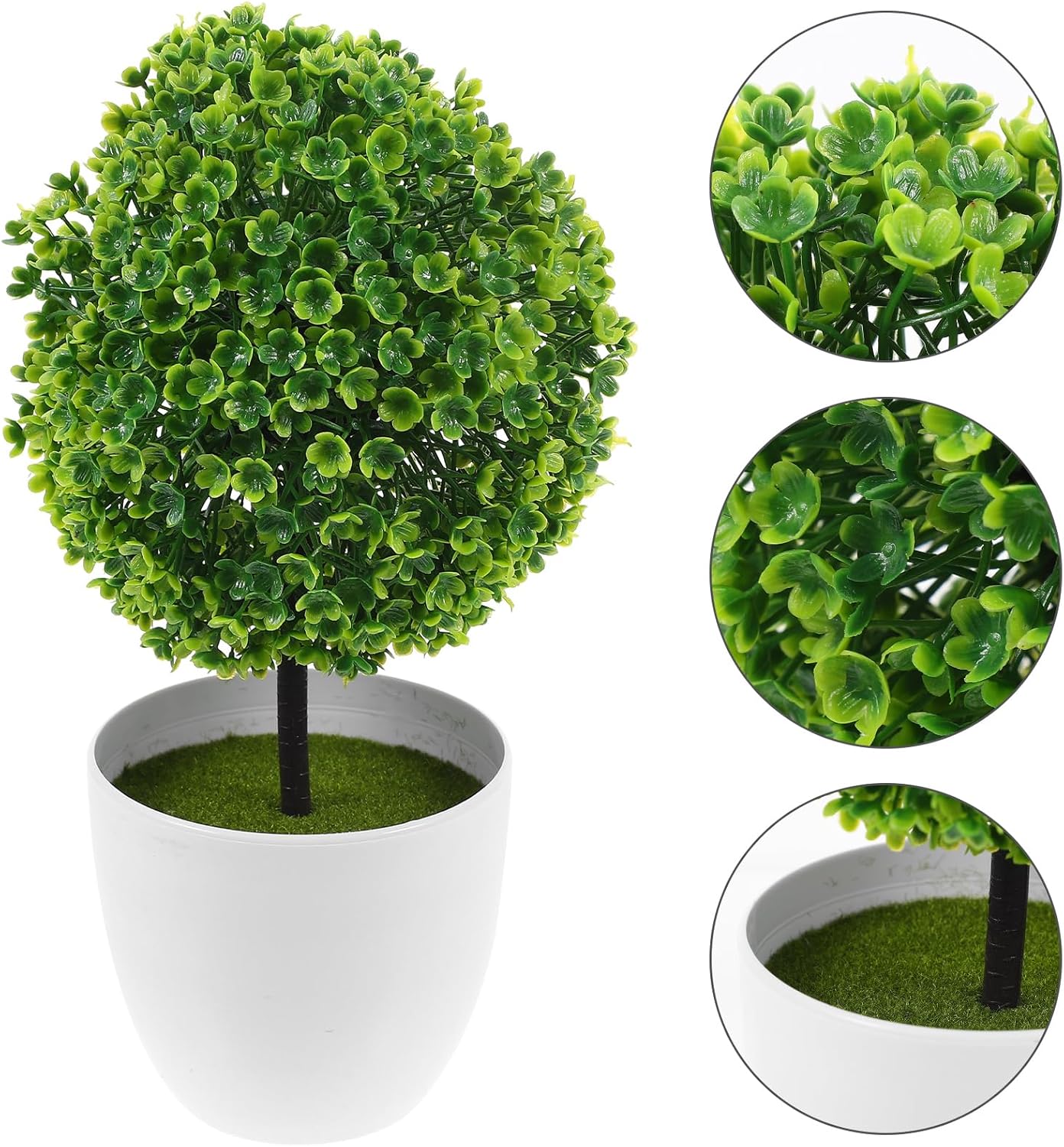 EXCEART 2pcs Artificial Topiary Trees for Home Office