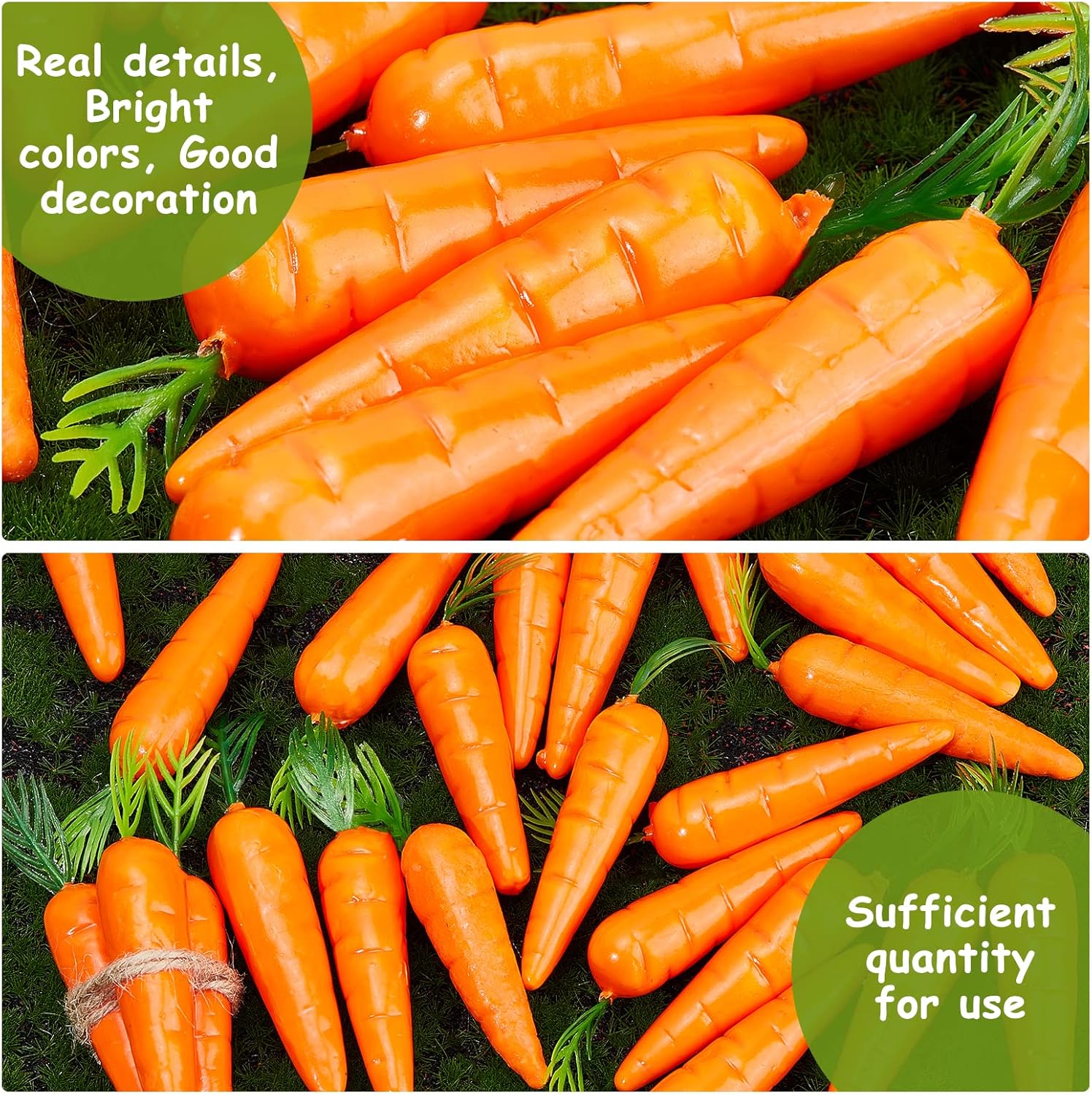 CHGCRAFT 30Pcs Mini Artificial Carrots Realistic Decor