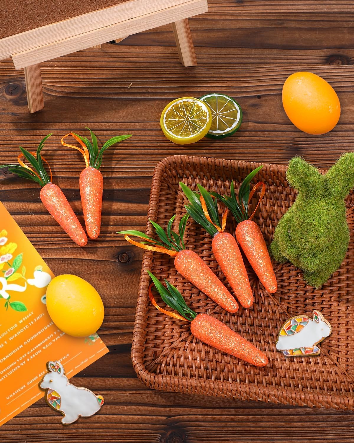 18 Pieces Artificial Carrots for Easter and Christmas Decor