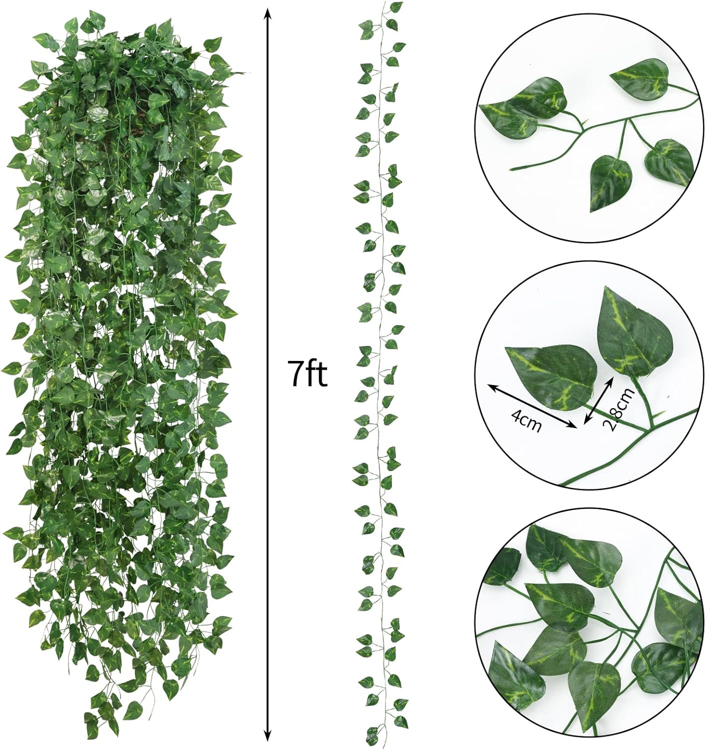 CEWOR 14 Pack 98ft Artificial Ivy Garland