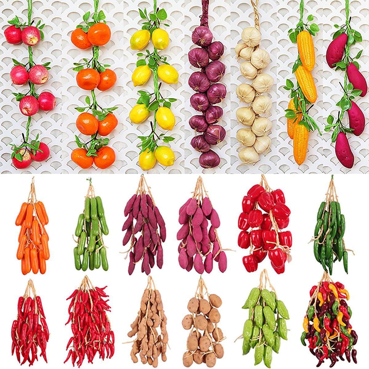 Artificial Vegetable Fruit String Set 20 Pieces
