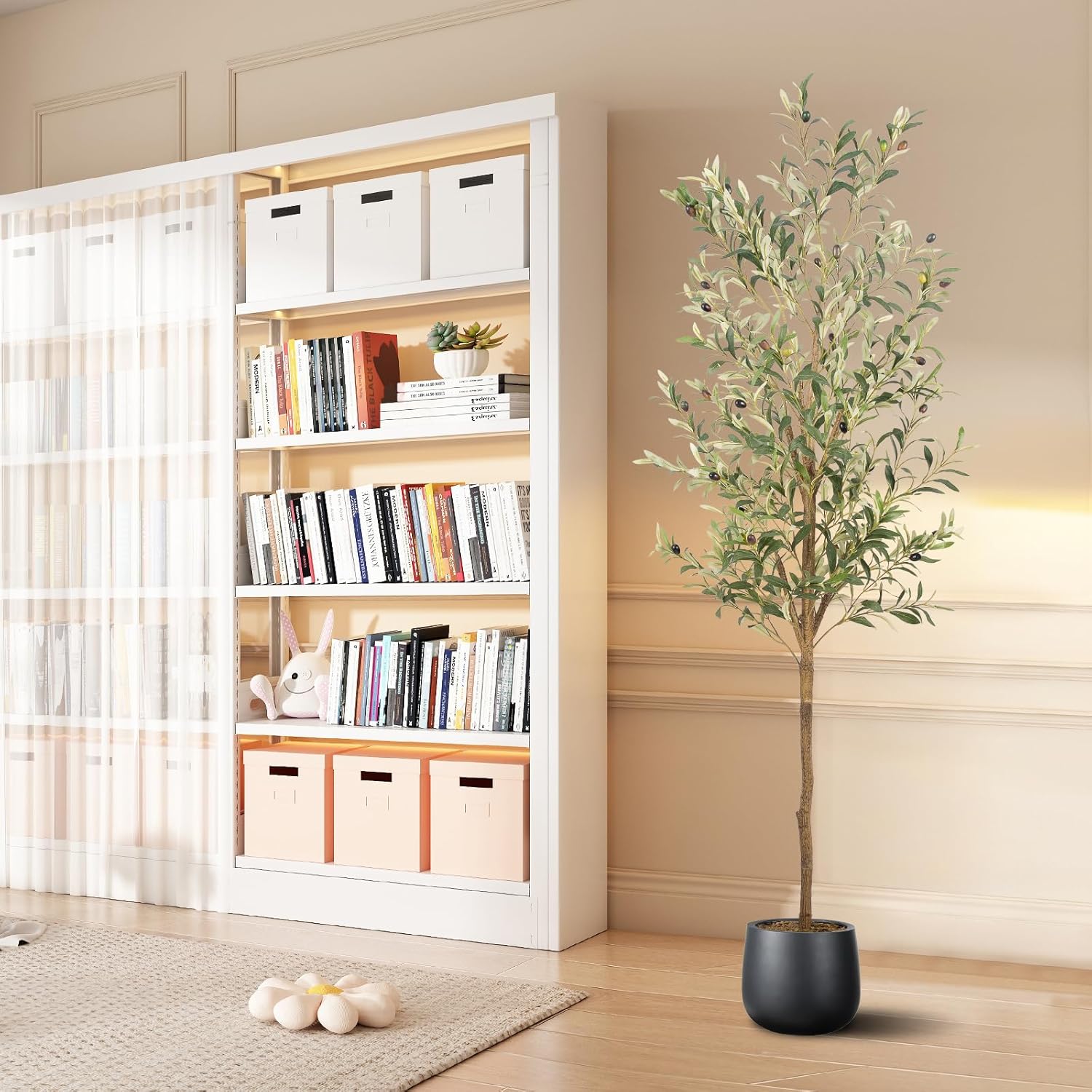 Faux Olive Tree 6FT Artificial Indoor Plant with Fruit