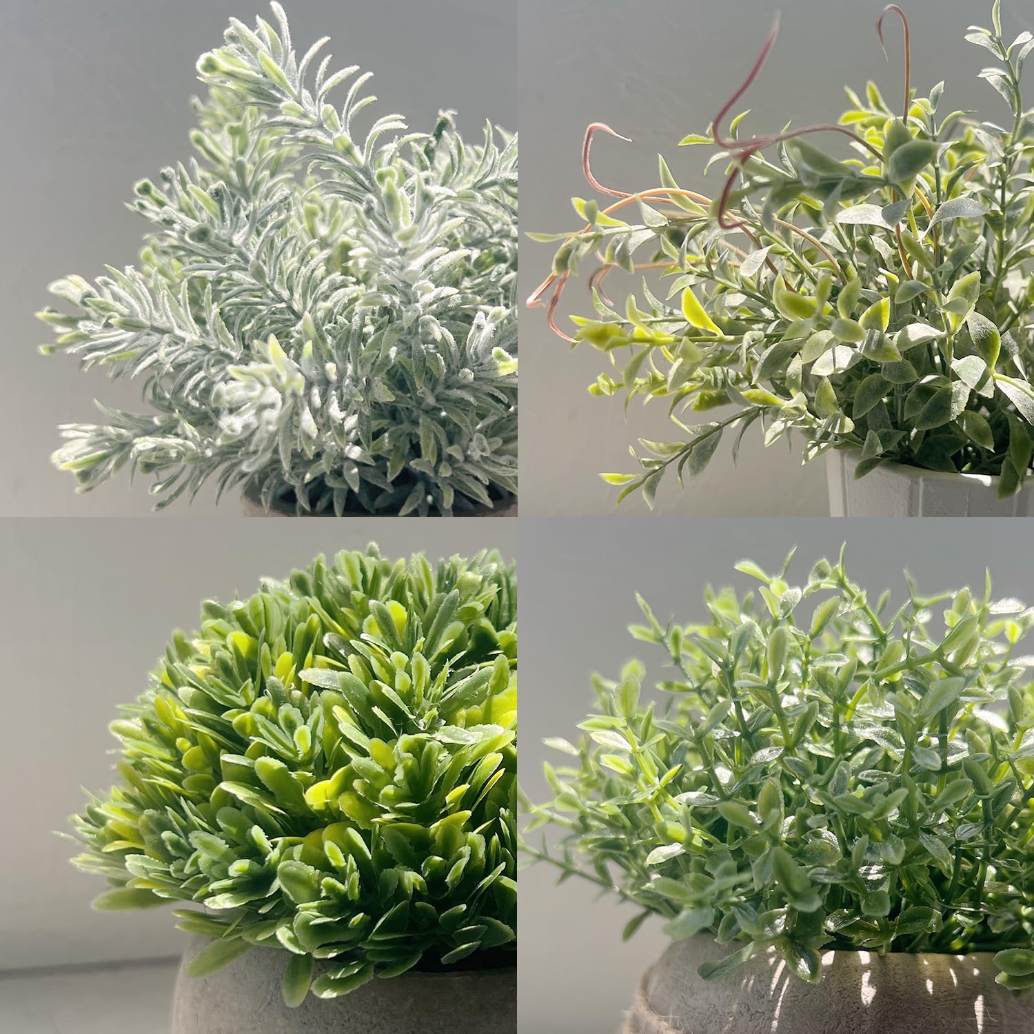 4 Pack Small Artificial Plants for Indoor Decor