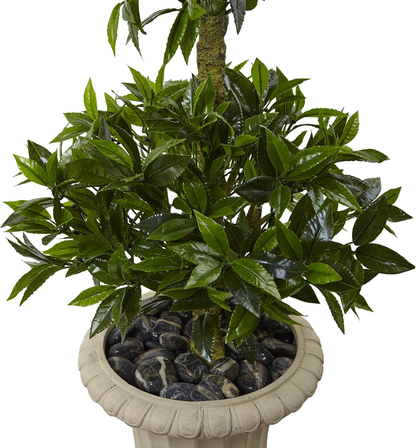 Nearly Natural 55ft Triple Bay Leaf Topiary Tree in Urn