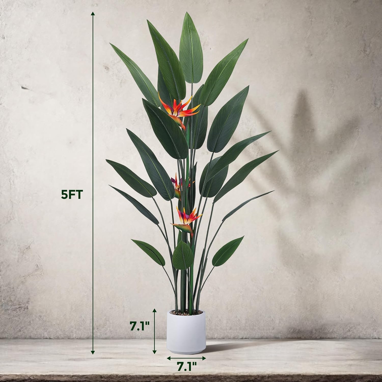 Jocoevol Artificial Bird of Paradise Plant 5ft Tall
