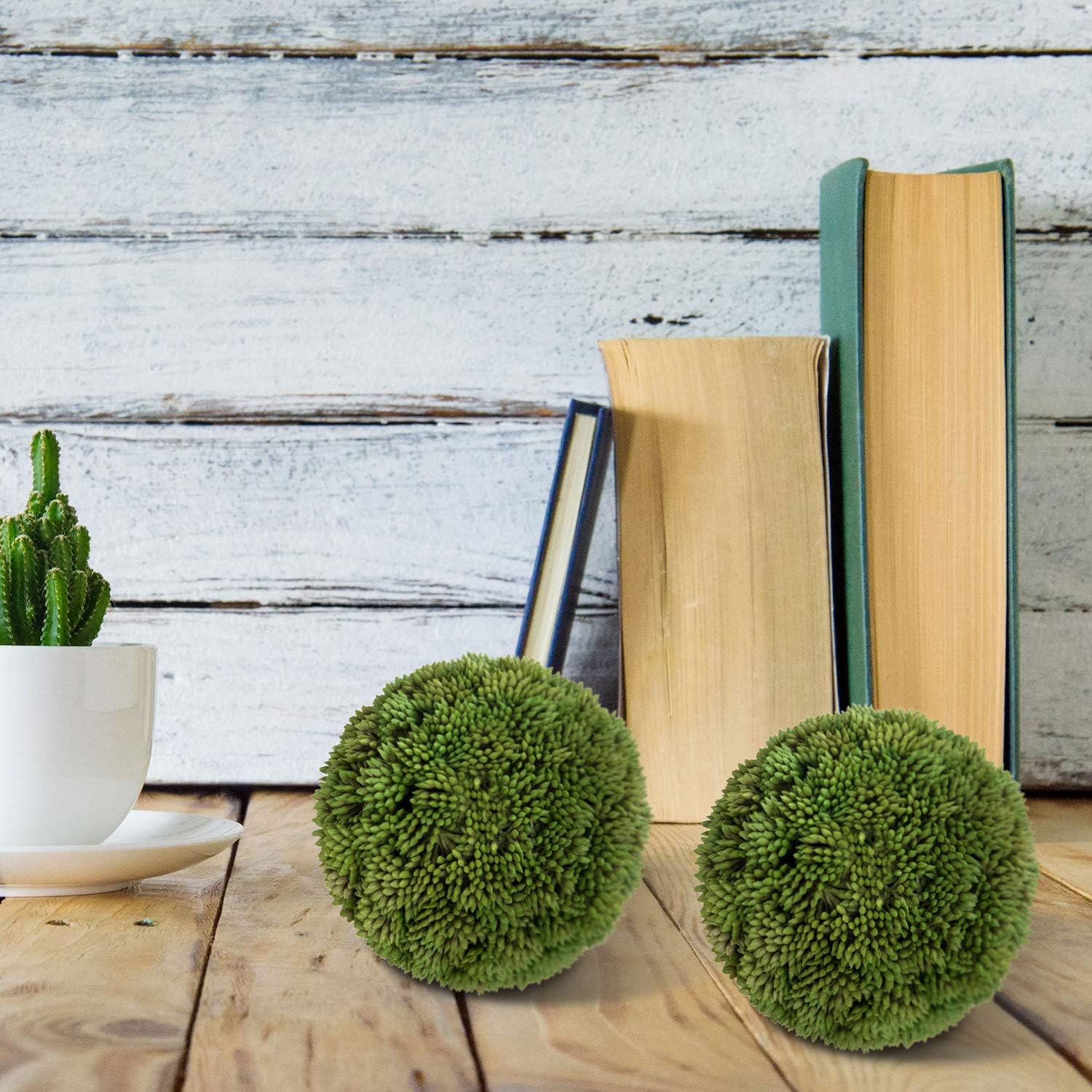 MyGift 4 Inch Artificial Topiary Set of 2