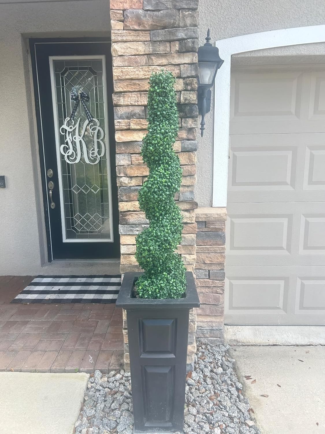 ALL SEASON GREEN 4 Spiral Boxwood Topiary Set of 2