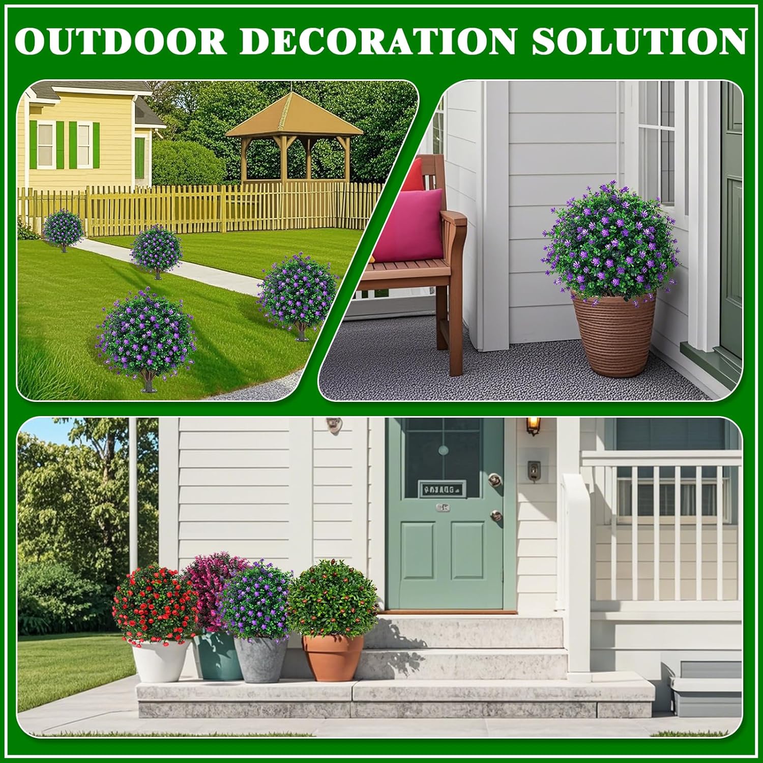 Grooy Artificial Boxwood Topiary Set of 2