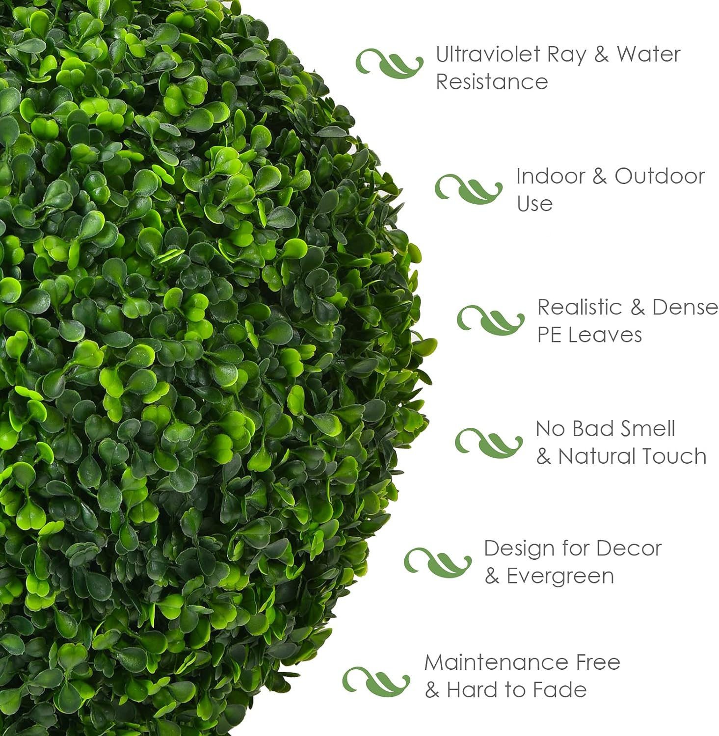 Goplus 2 PCS 157 Inch Artificial Topiary Ball Decor