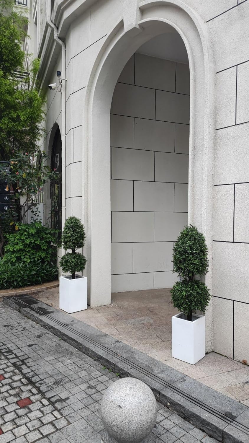 4ft Artificial Boxwood Topiary Tree 2 Pack Porch Decor