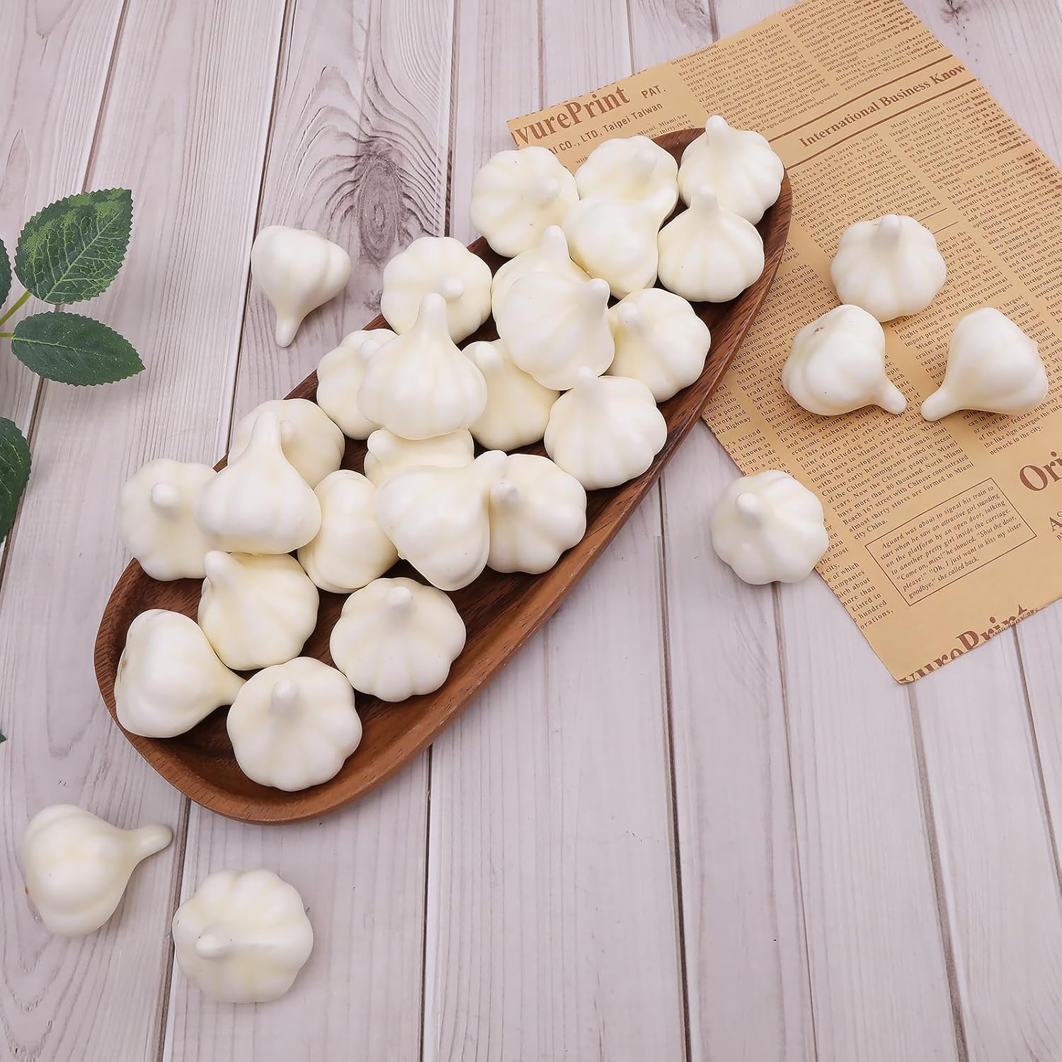 Folmywy 30 Pcs Artificial Garlic Decoration