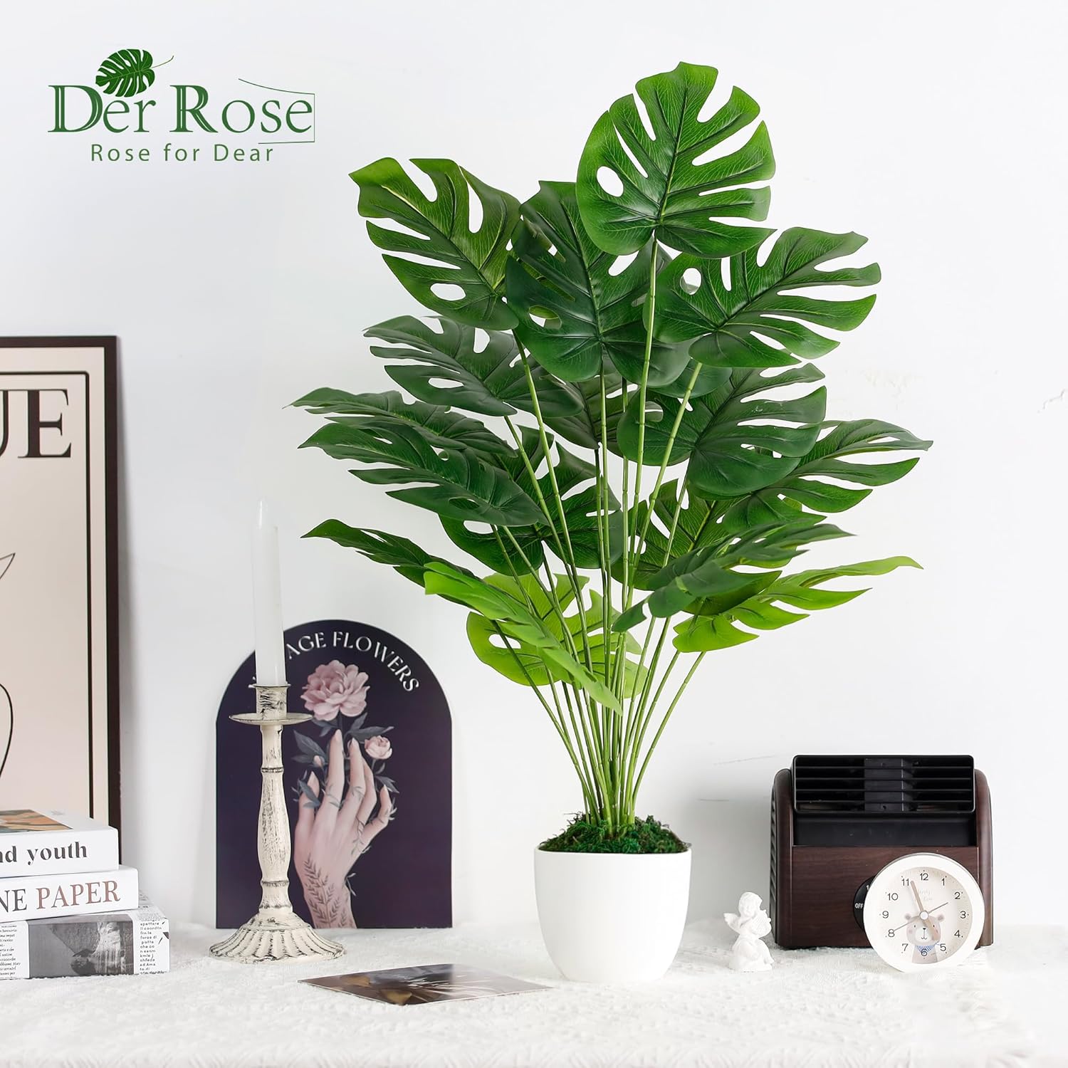 Der Rose 28 Inch Artificial Monstera Plant