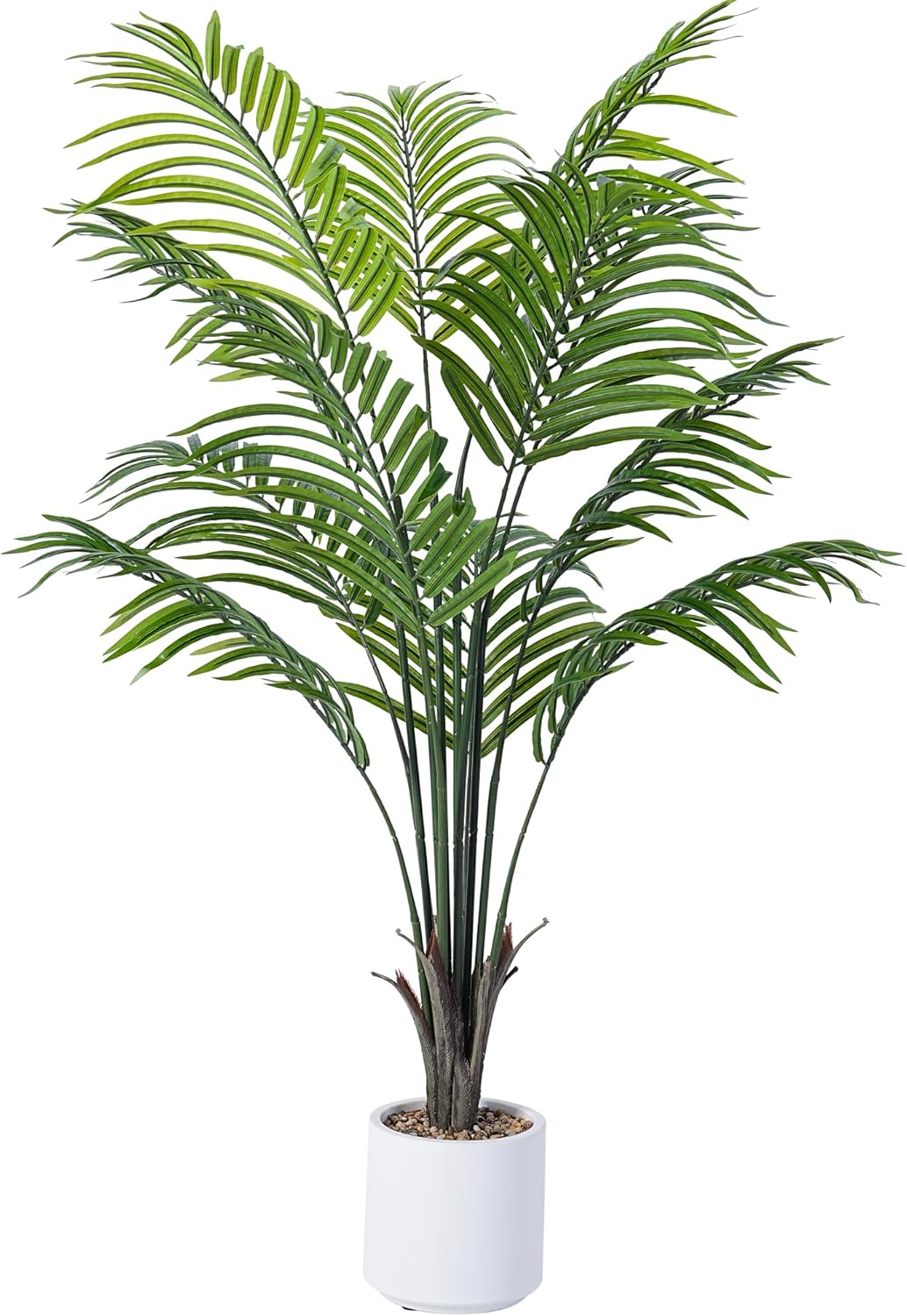 Jocoevol 4FT Artificial Areca Palm Tree with 12 Trunks and Real Bark