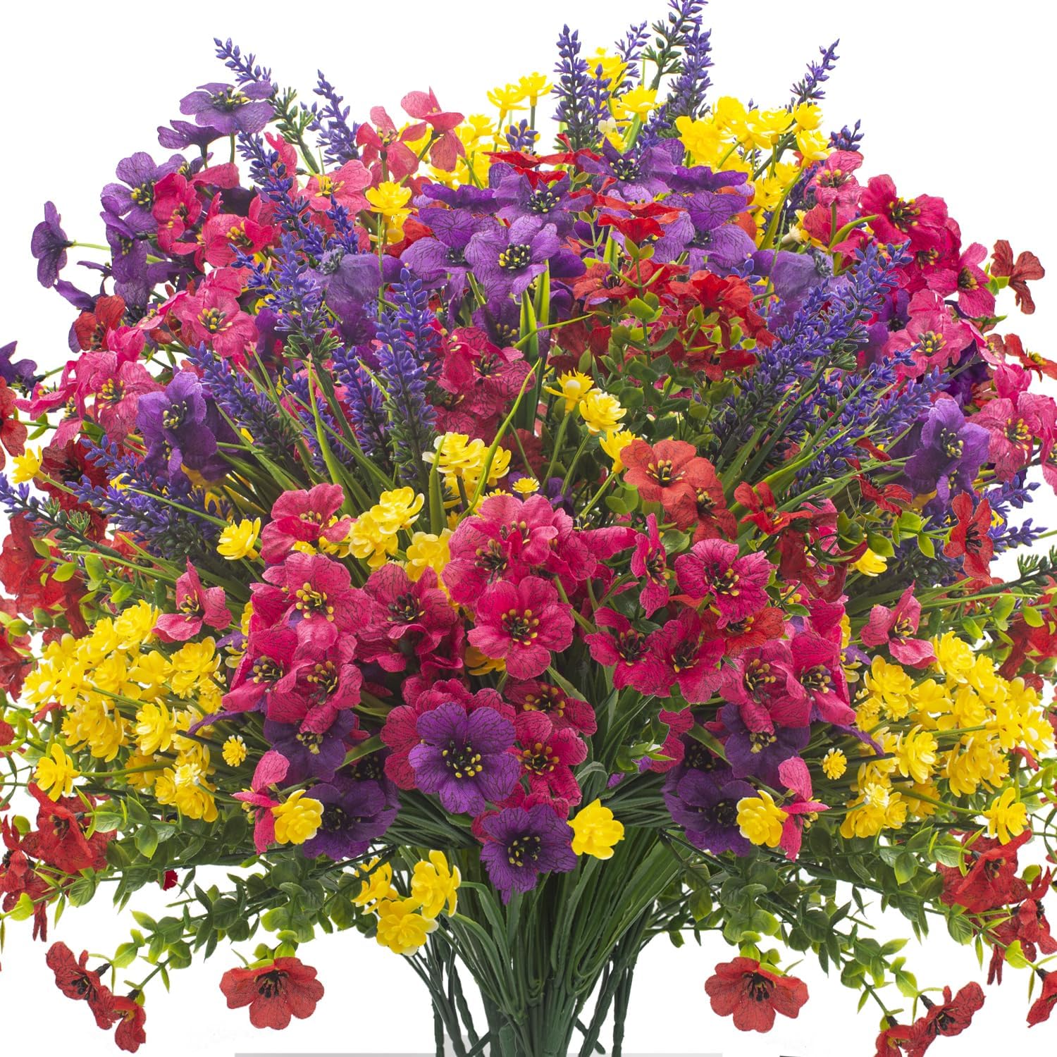 20Pcs UV Resistant Artificial Flowers Outdoor