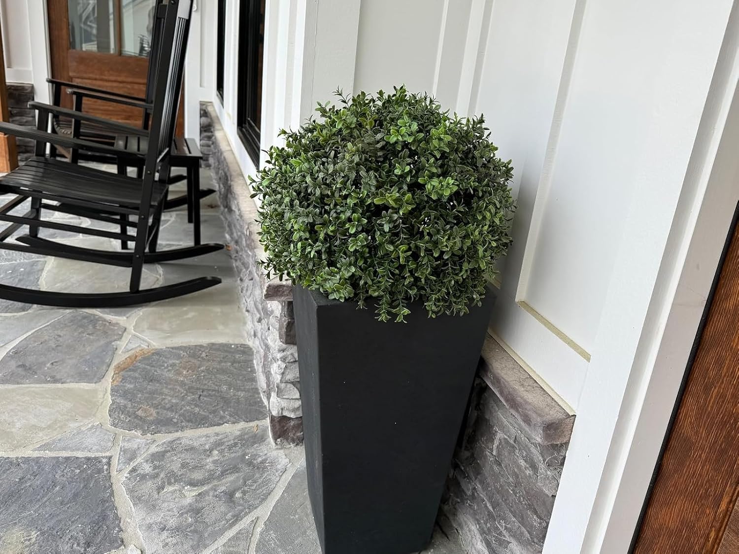 24 Inch Boxwood Ball Artificial Topiary Potted Plant