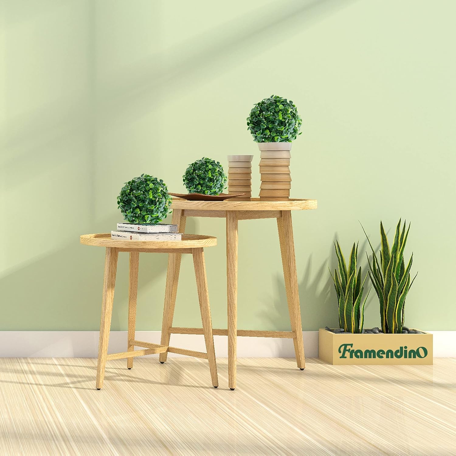 Framendino 6 Pack 4 Inch Artificial Topiary Plant Balls