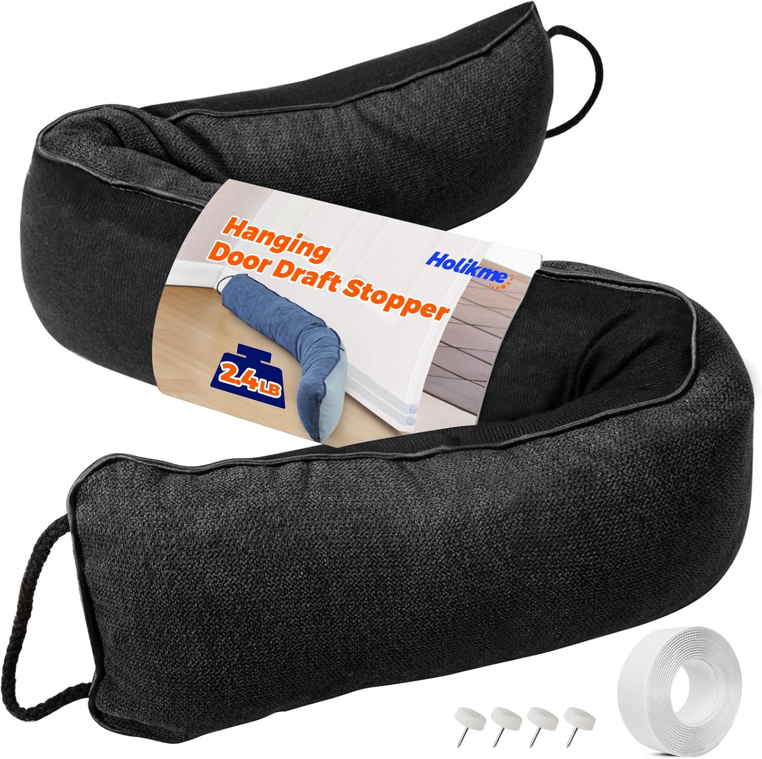 Holikme Weighted Door Draft Stopper 36 Inch Black
