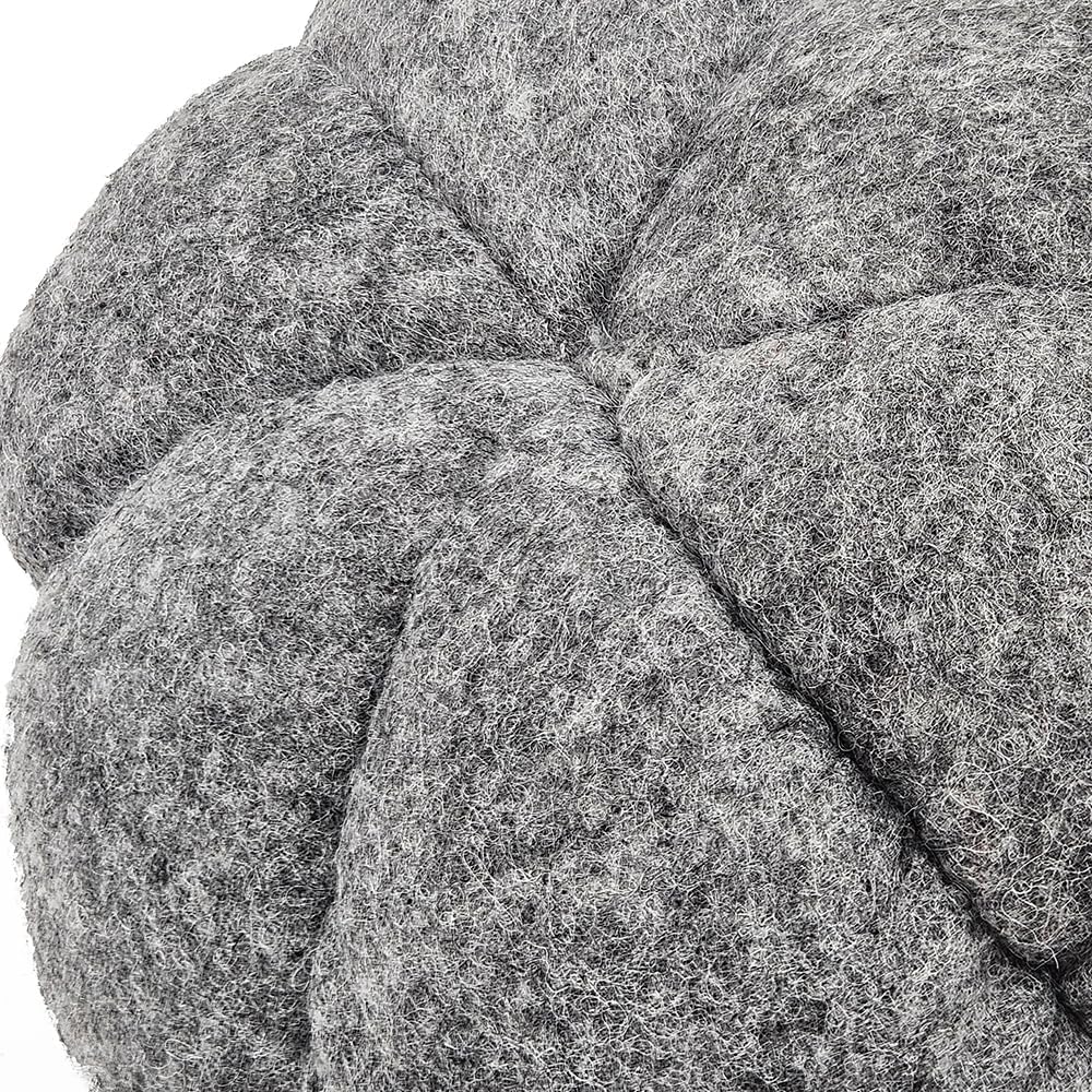 Seeye Set of 3 Gray Fabric Pumpkins Fall Decor