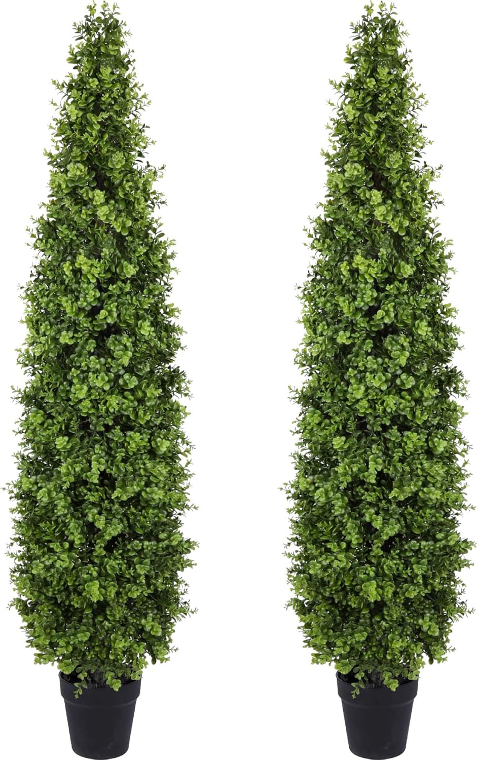 5FT Artificial Boxwood Topiary Tree 2 Pack for Home Office Garden