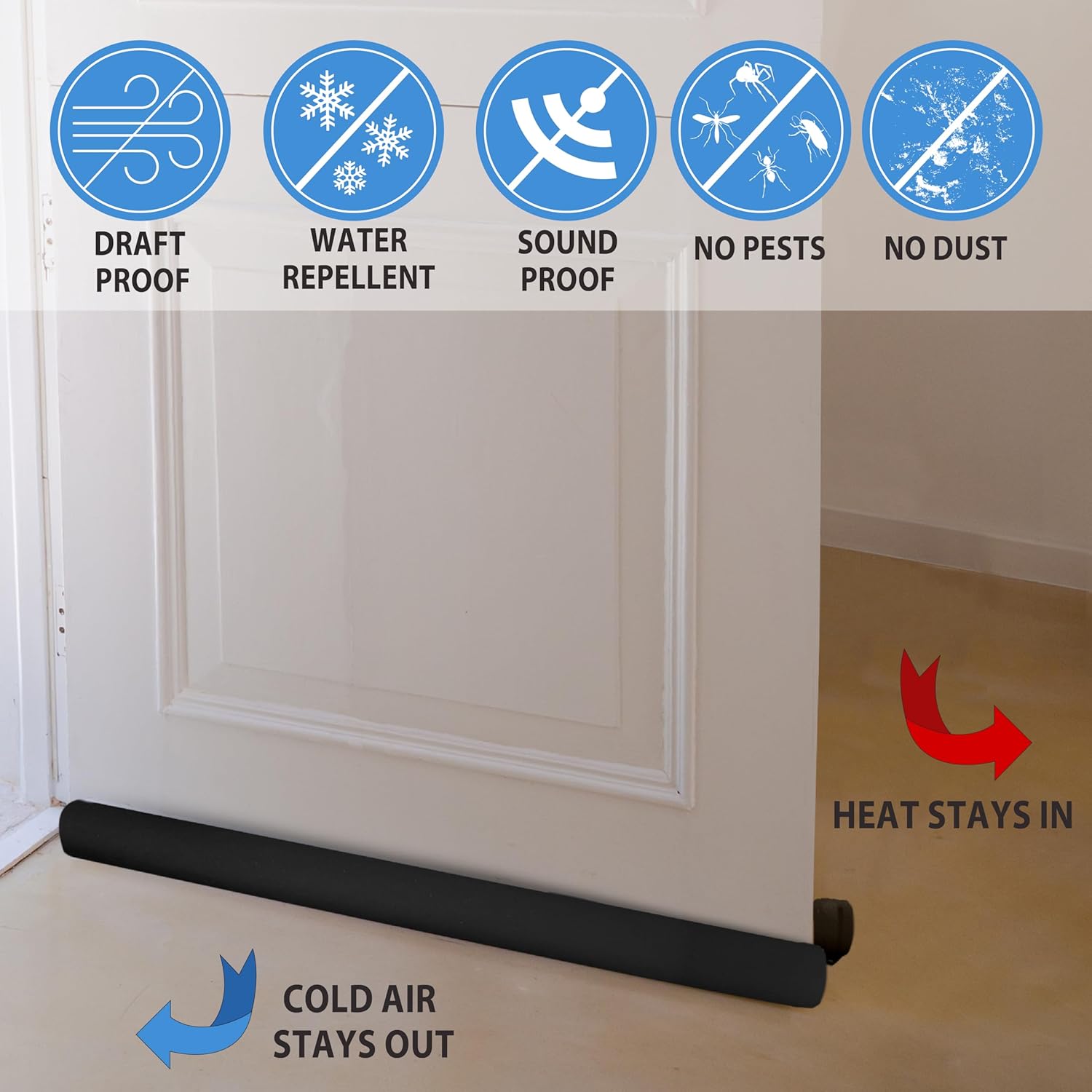 Twin Draft Guard Hug N Fit Dual Draft Stopper