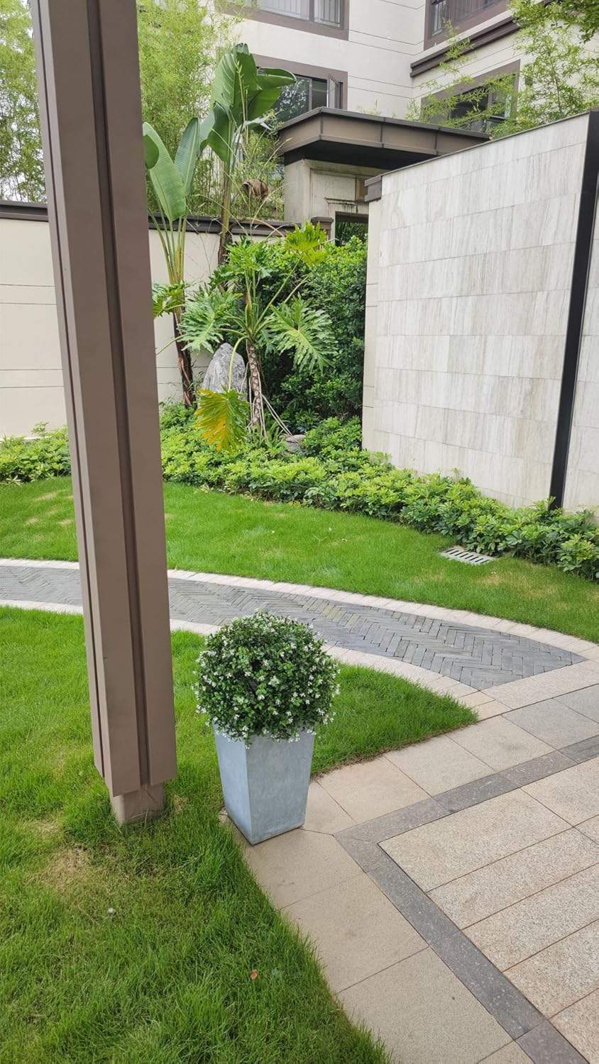 ALL SEASON GREEN Boxwood Ball Artificial Topiary Set of 2