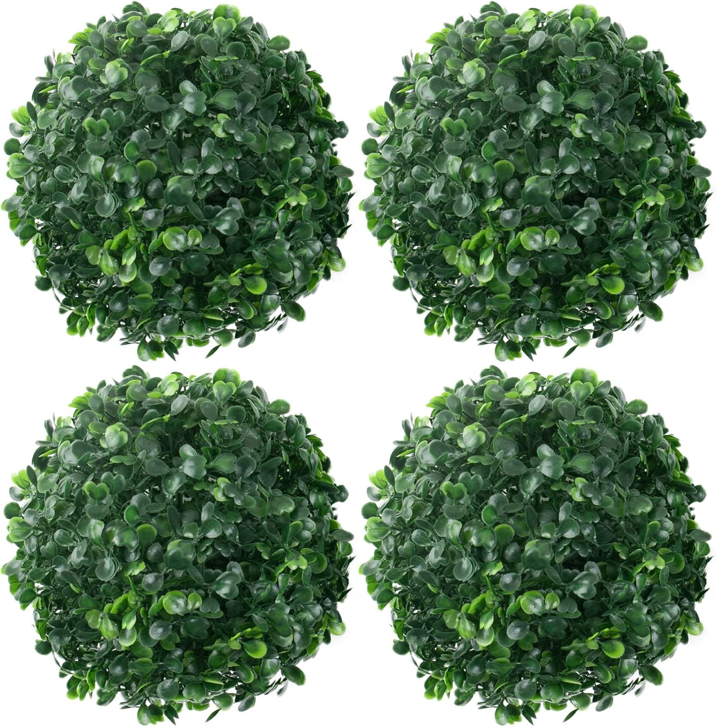 RP Remarkable Power 4 Pack 7 Inch Artificial Topiary Plant Ball Boxwood